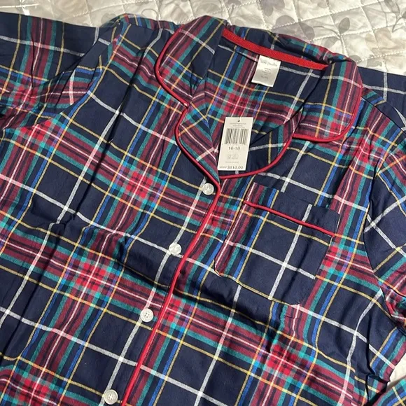 NWT Vera Bradley plaid pajama set