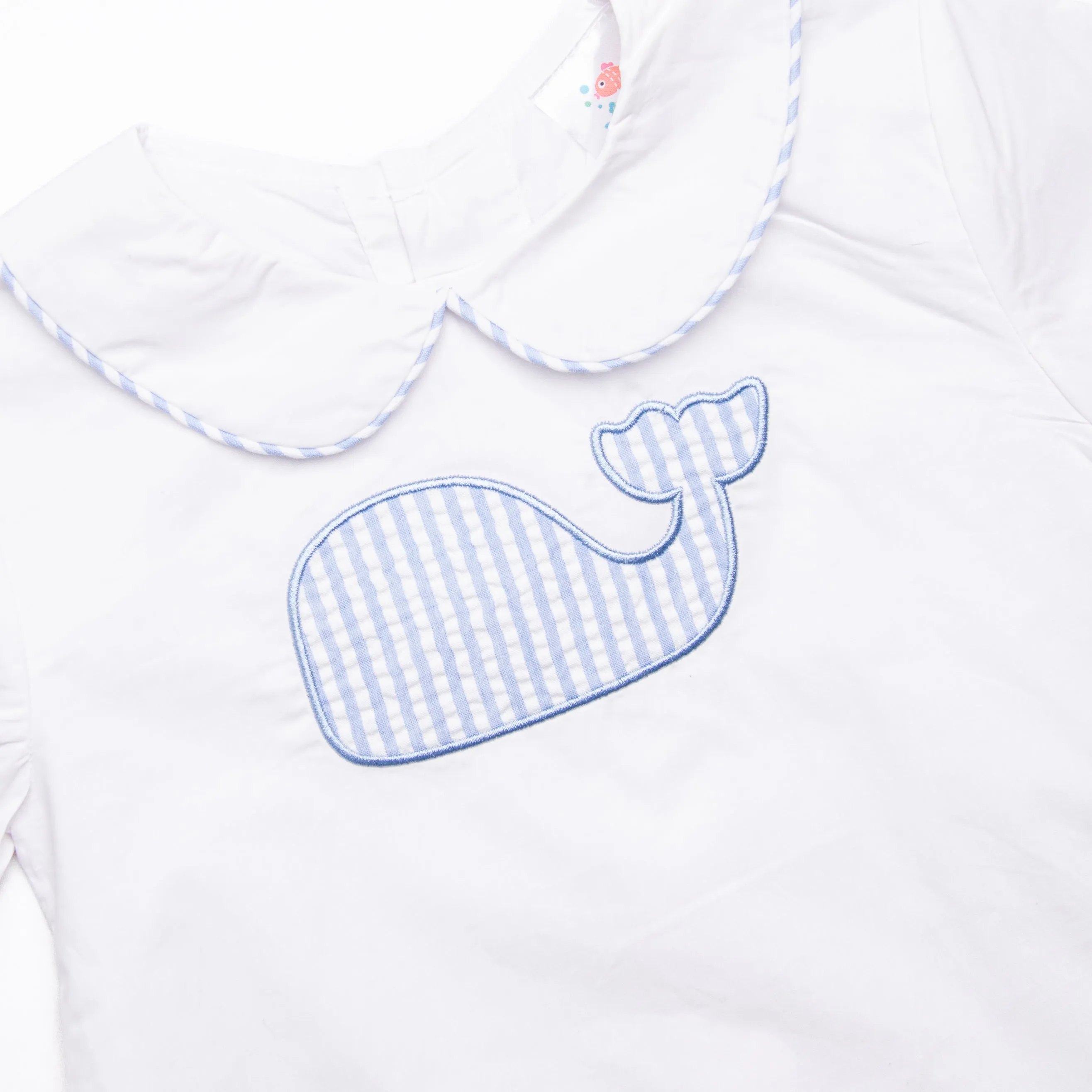 Ocean Blue Applique Short Set, Blue