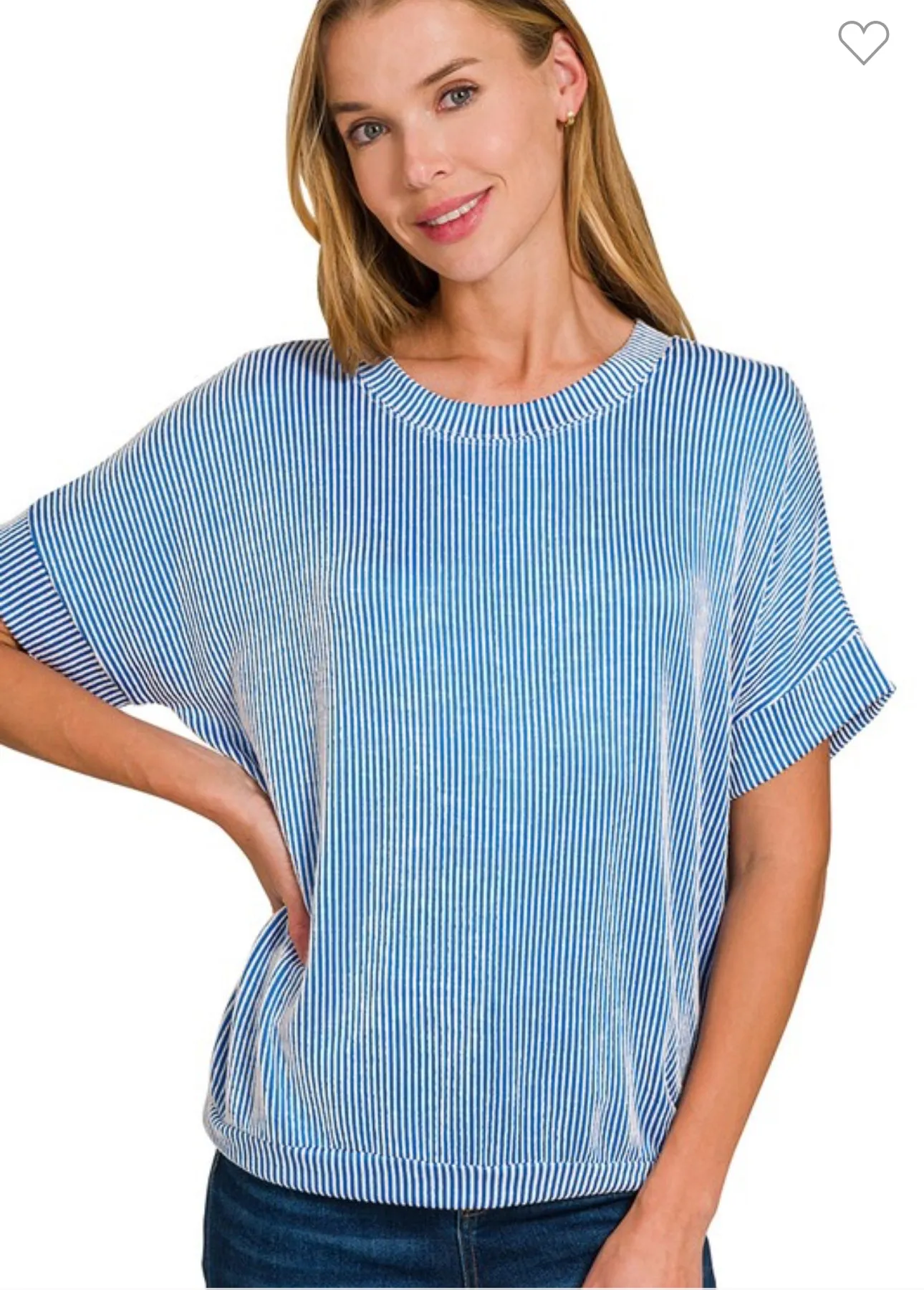 Ocean Blue Striped Shirt