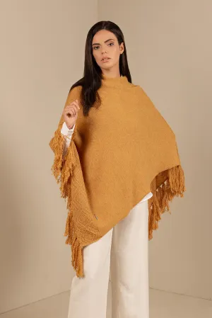 Ofelia Poncho Baby Alpaca Color Senape