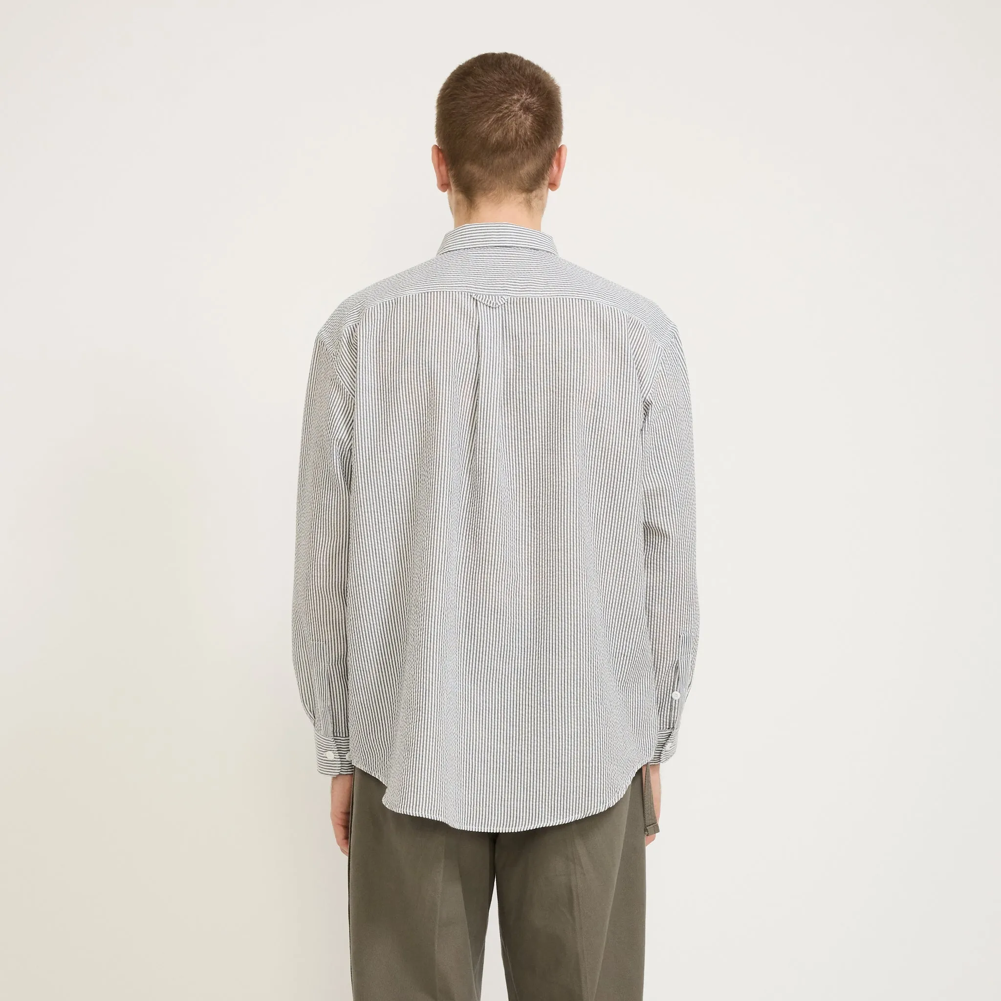 OG Stripe Seersucker Shirt Black