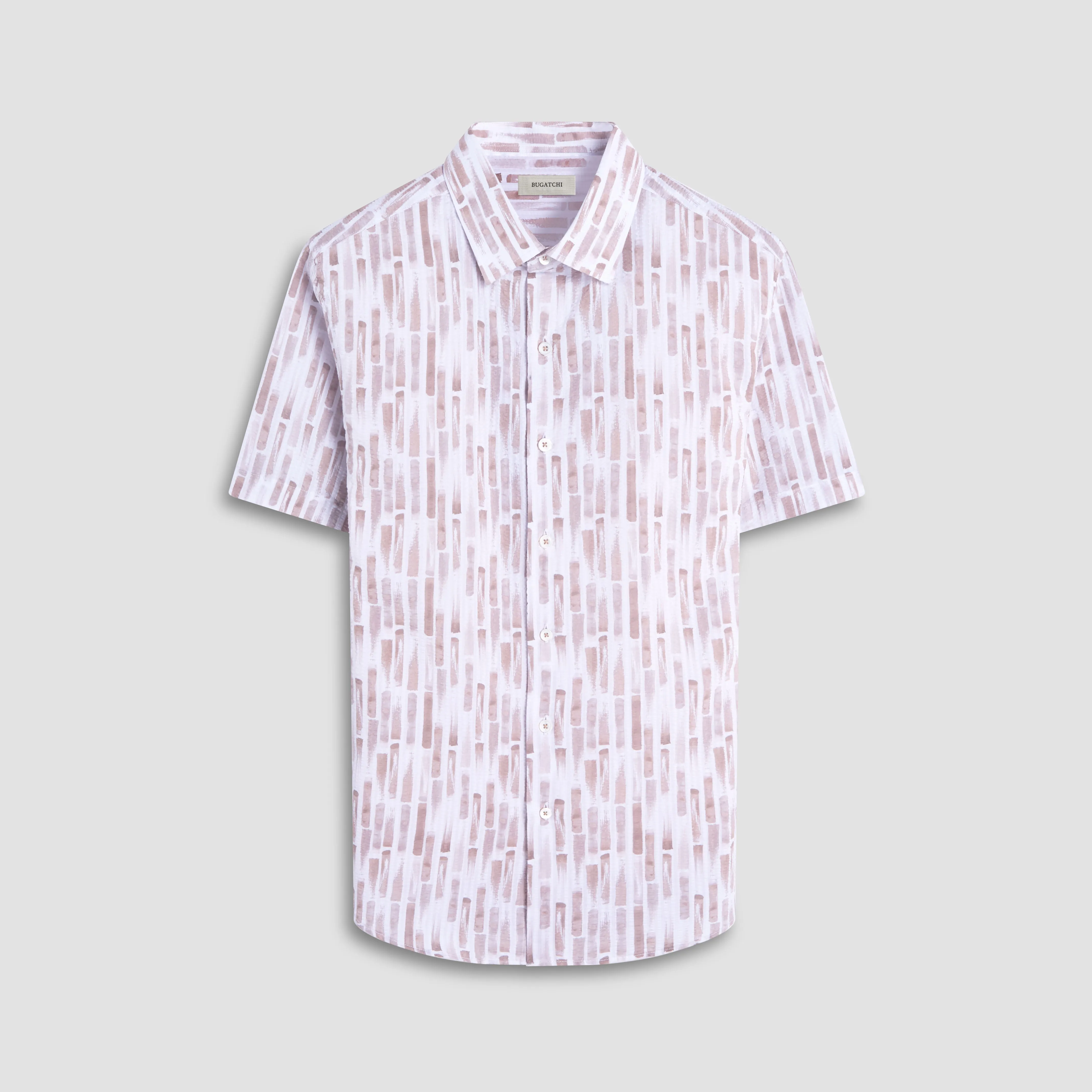 Orson Abstract Seersucker Short-Sleeve Shirt