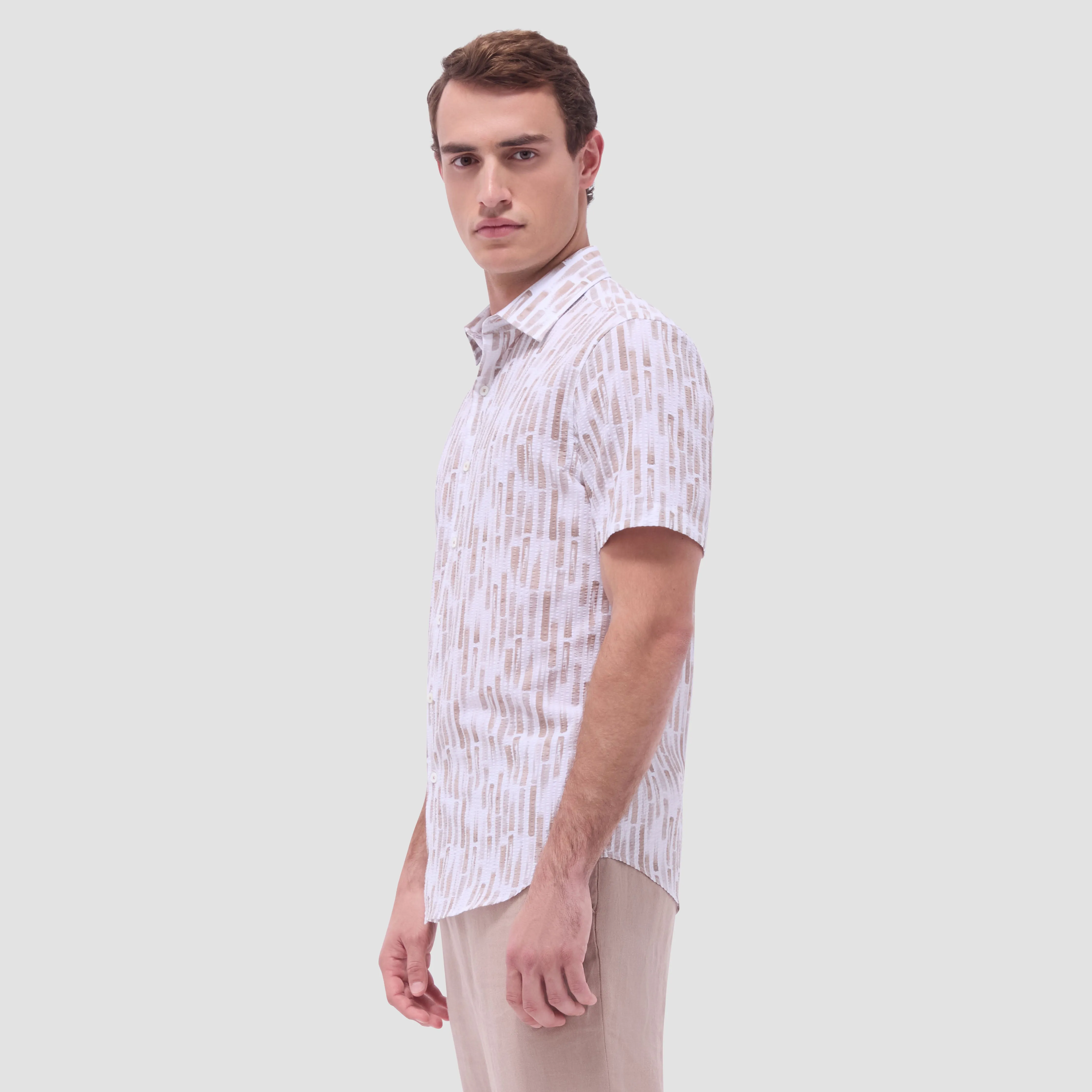 Orson Abstract Seersucker Short-Sleeve Shirt