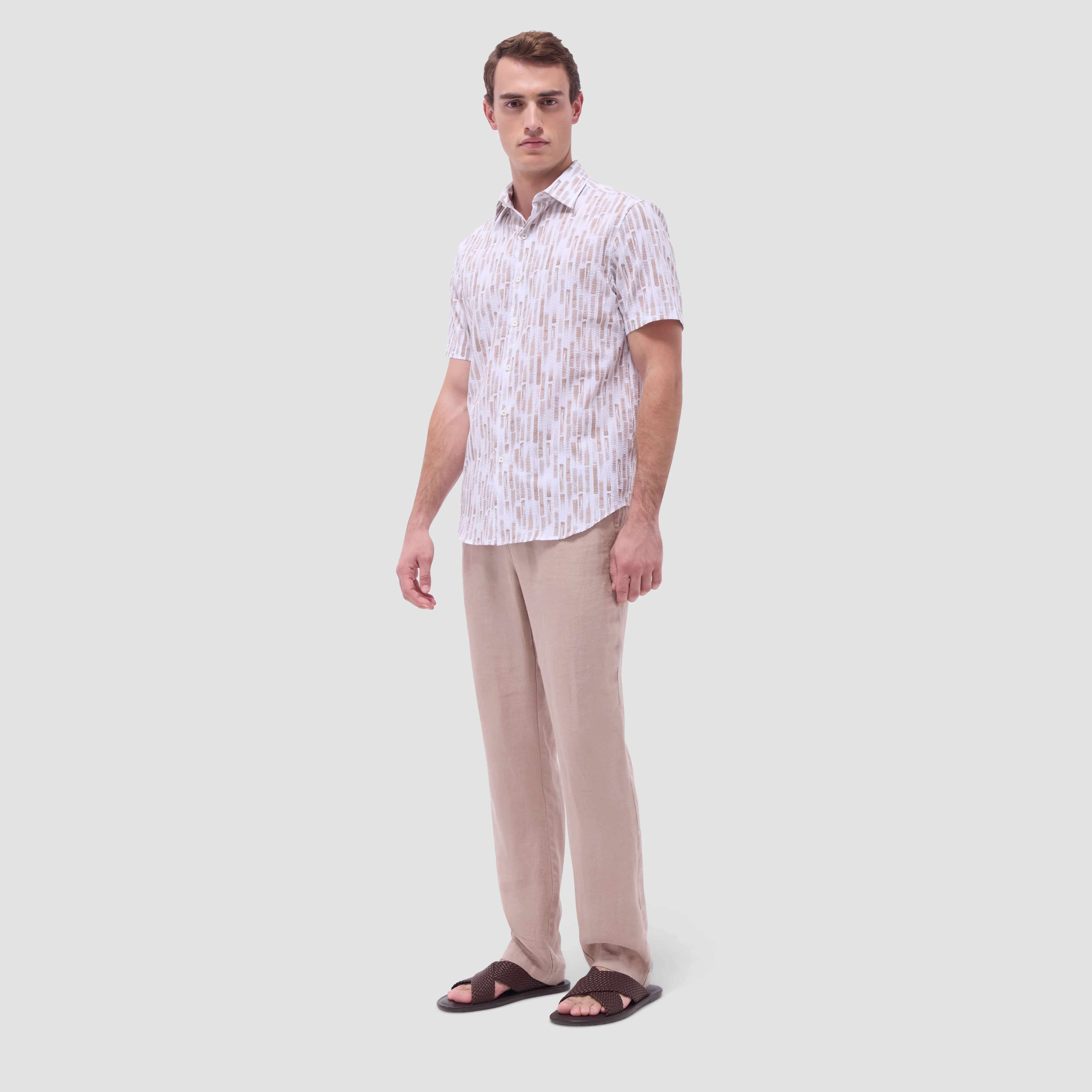 Orson Abstract Seersucker Short-Sleeve Shirt