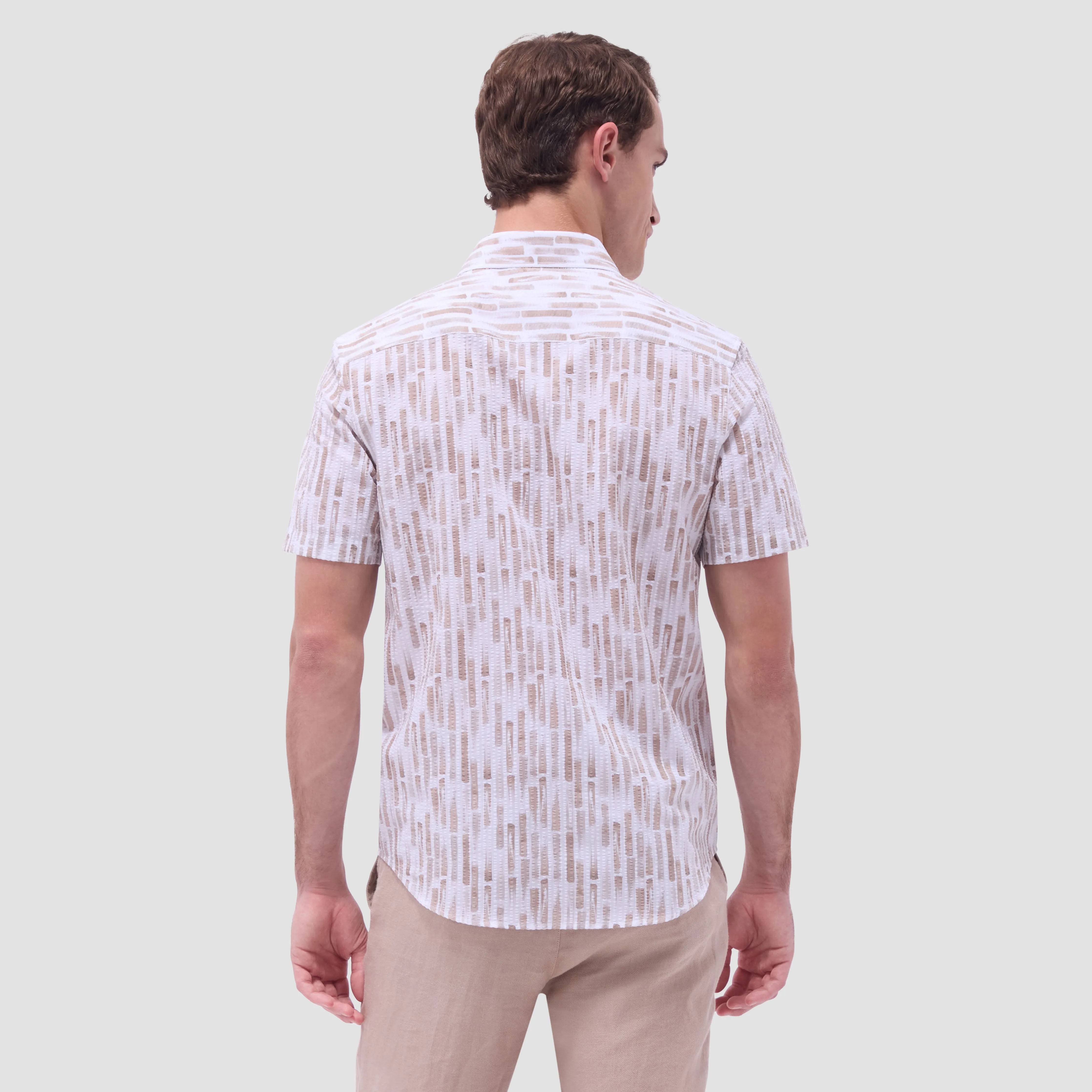 Orson Abstract Seersucker Short-Sleeve Shirt