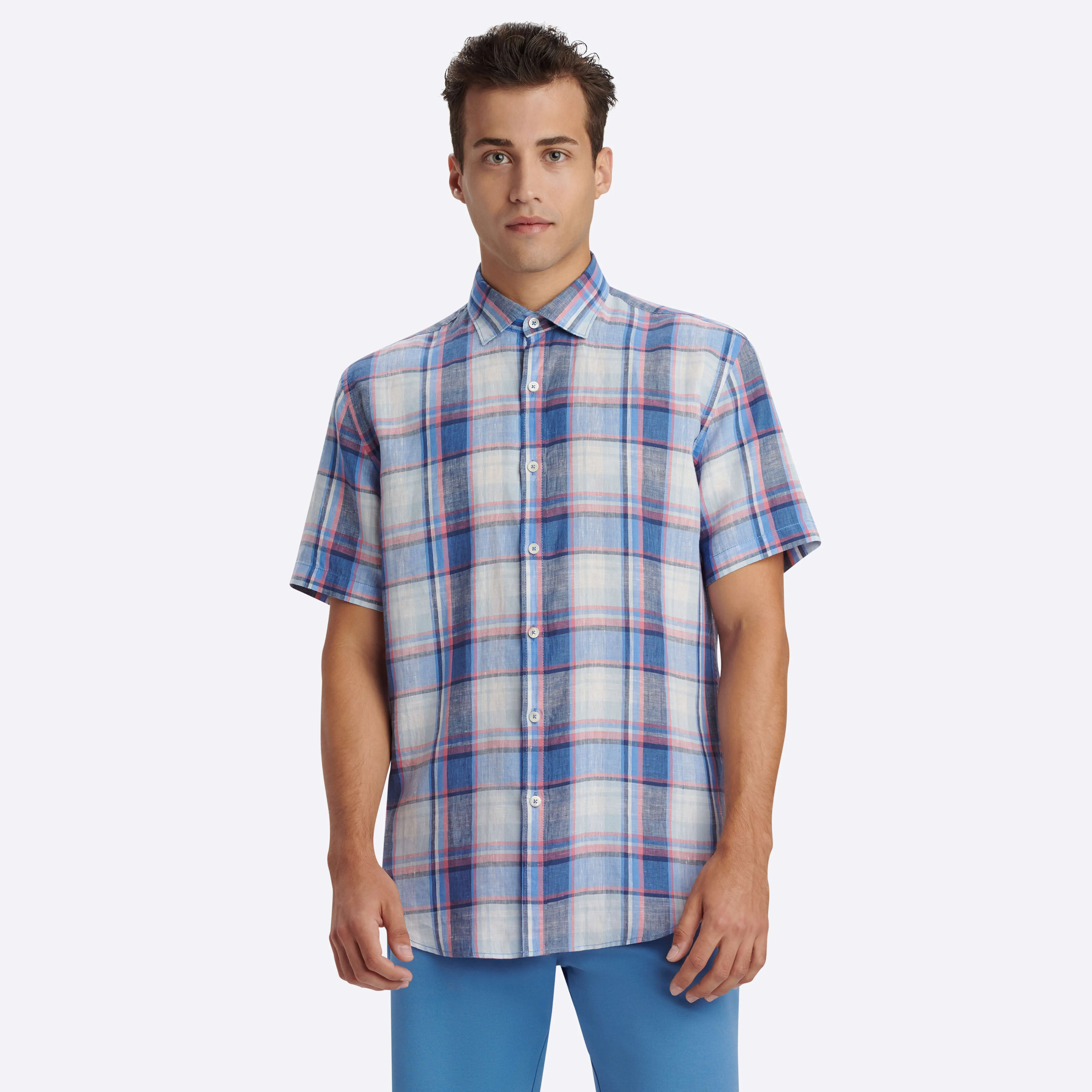 Orson Plaid Check Short Sleeve Shirt