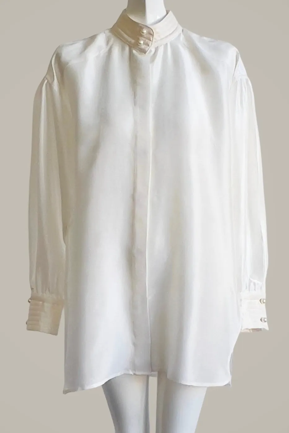 Paisano Blouse Pearl Silk Shantung {Made to Order}