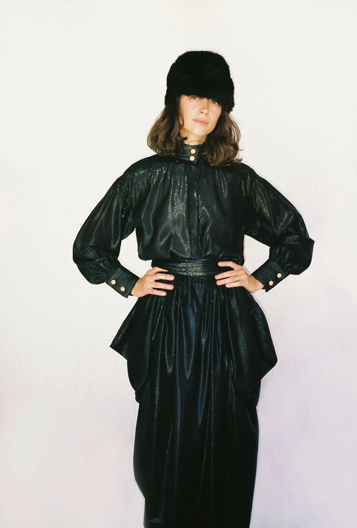 Paisano Blouse Pearl Silk Shantung {Made to Order}