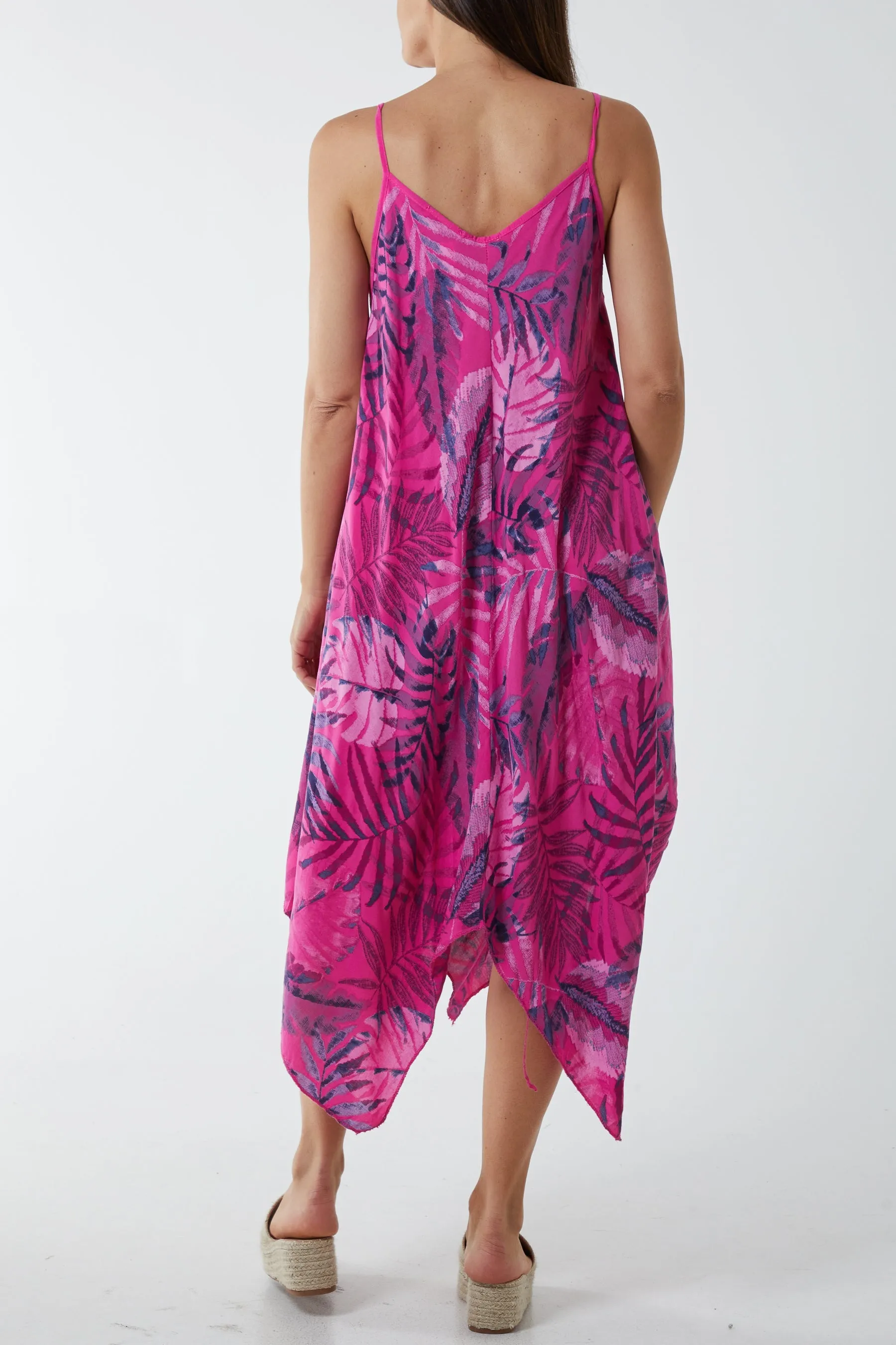 Palm Leaves Hanky Hem Dress