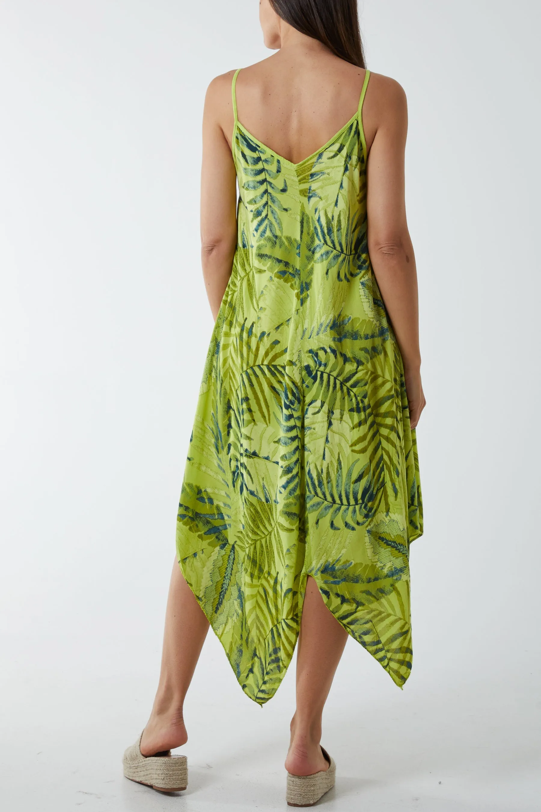 Palm Leaves Hanky Hem Dress