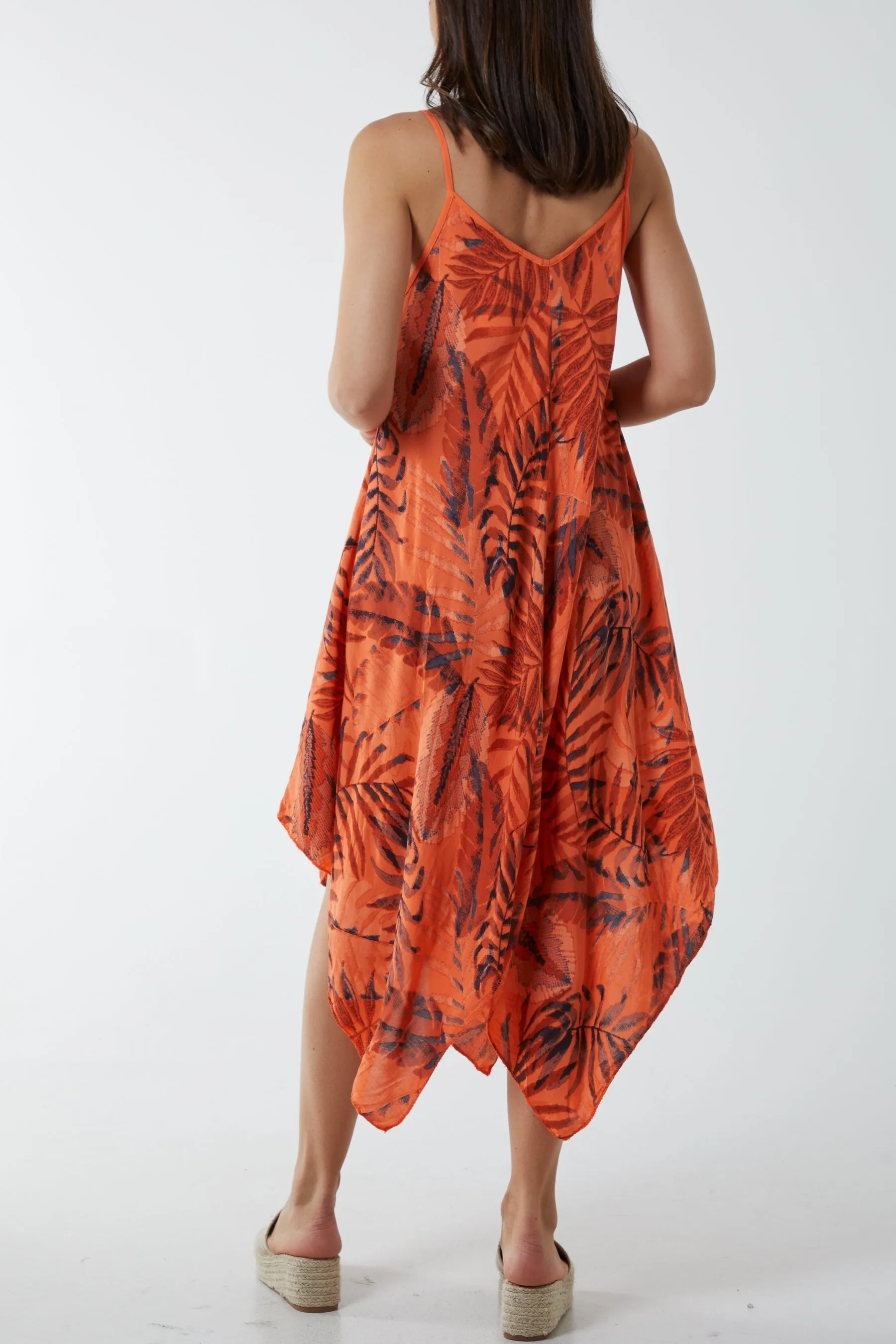 Palm Leaves Hanky Hem Dress