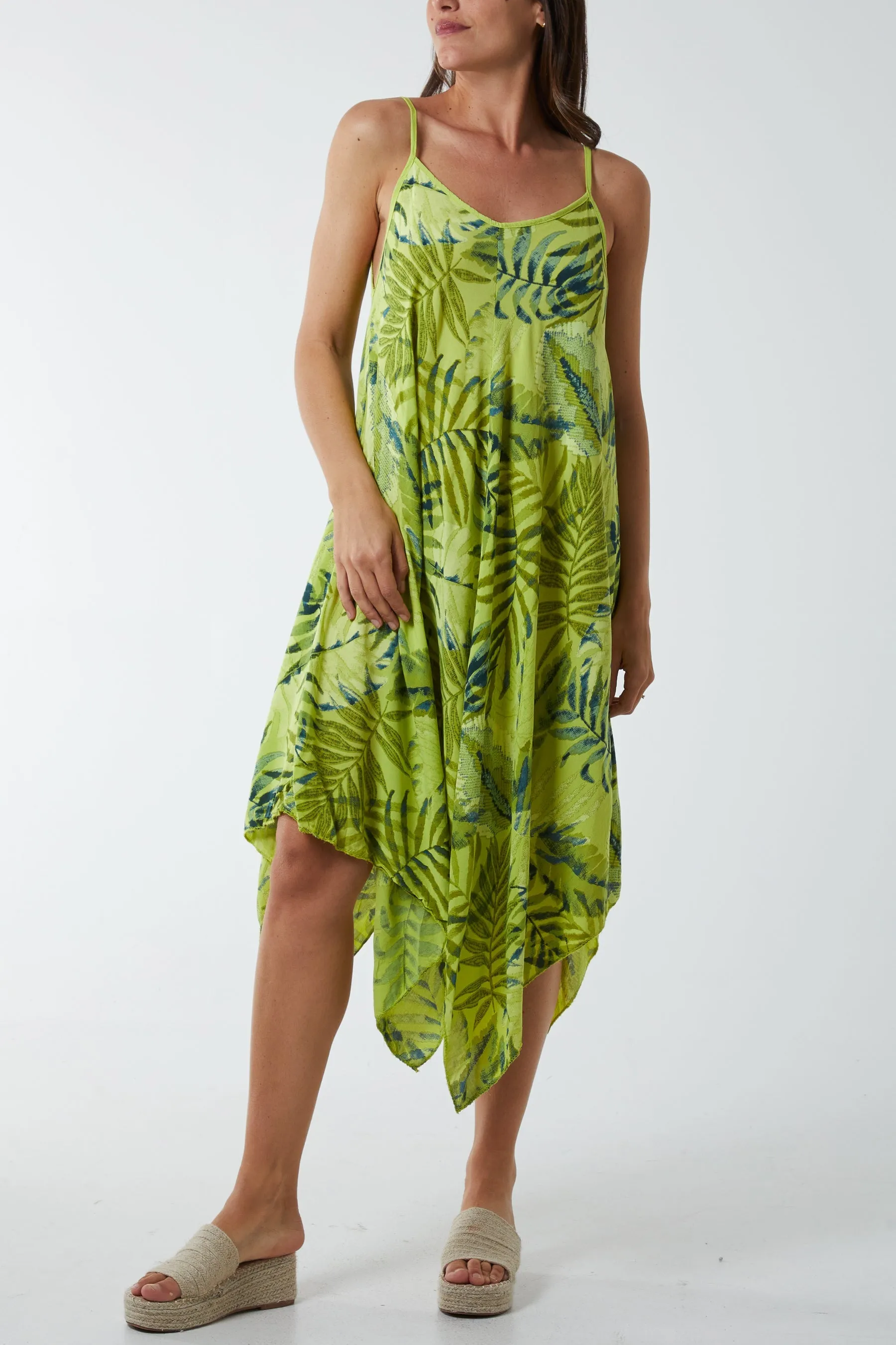 Palm Leaves Hanky Hem Dress
