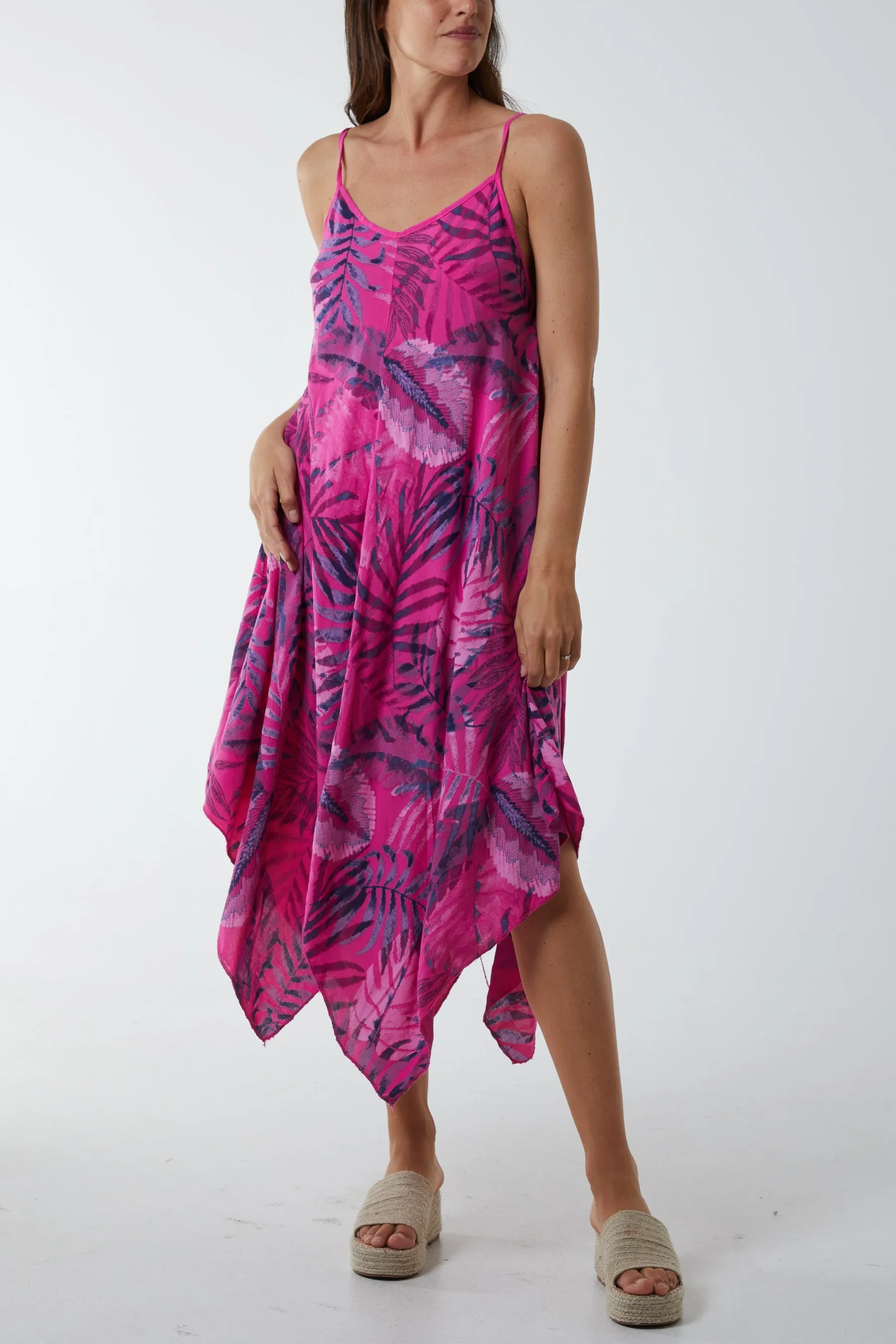 Palm Leaves Hanky Hem Dress