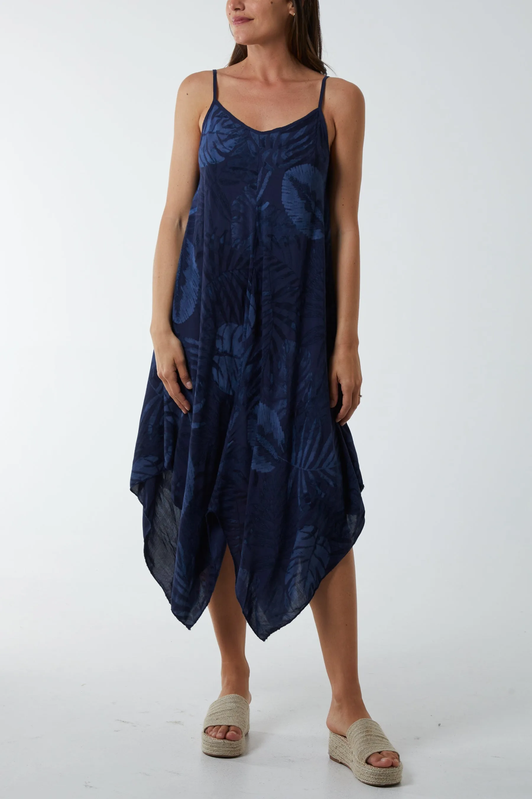 Palm Leaves Hanky Hem Dress