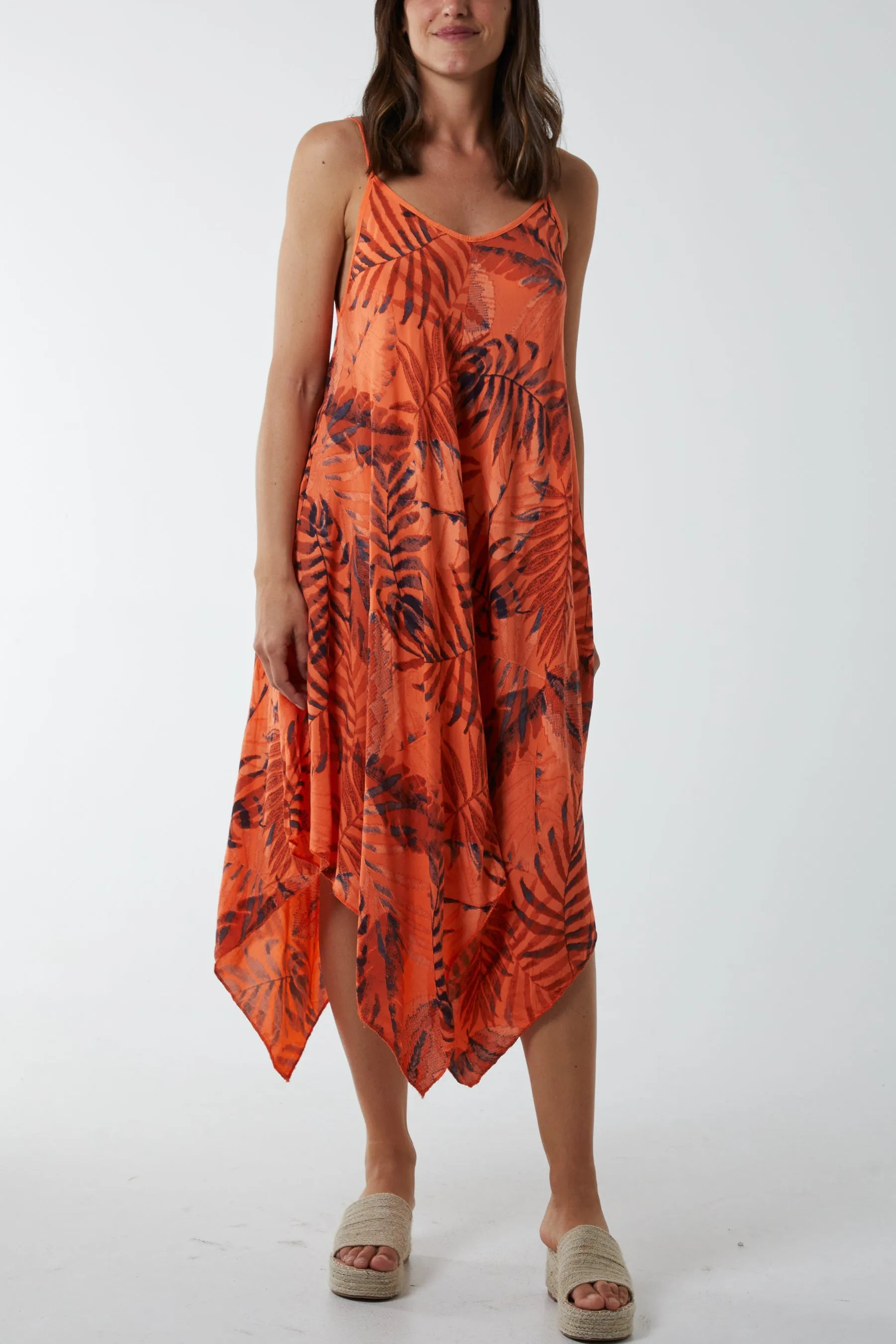 Palm Leaves Hanky Hem Dress