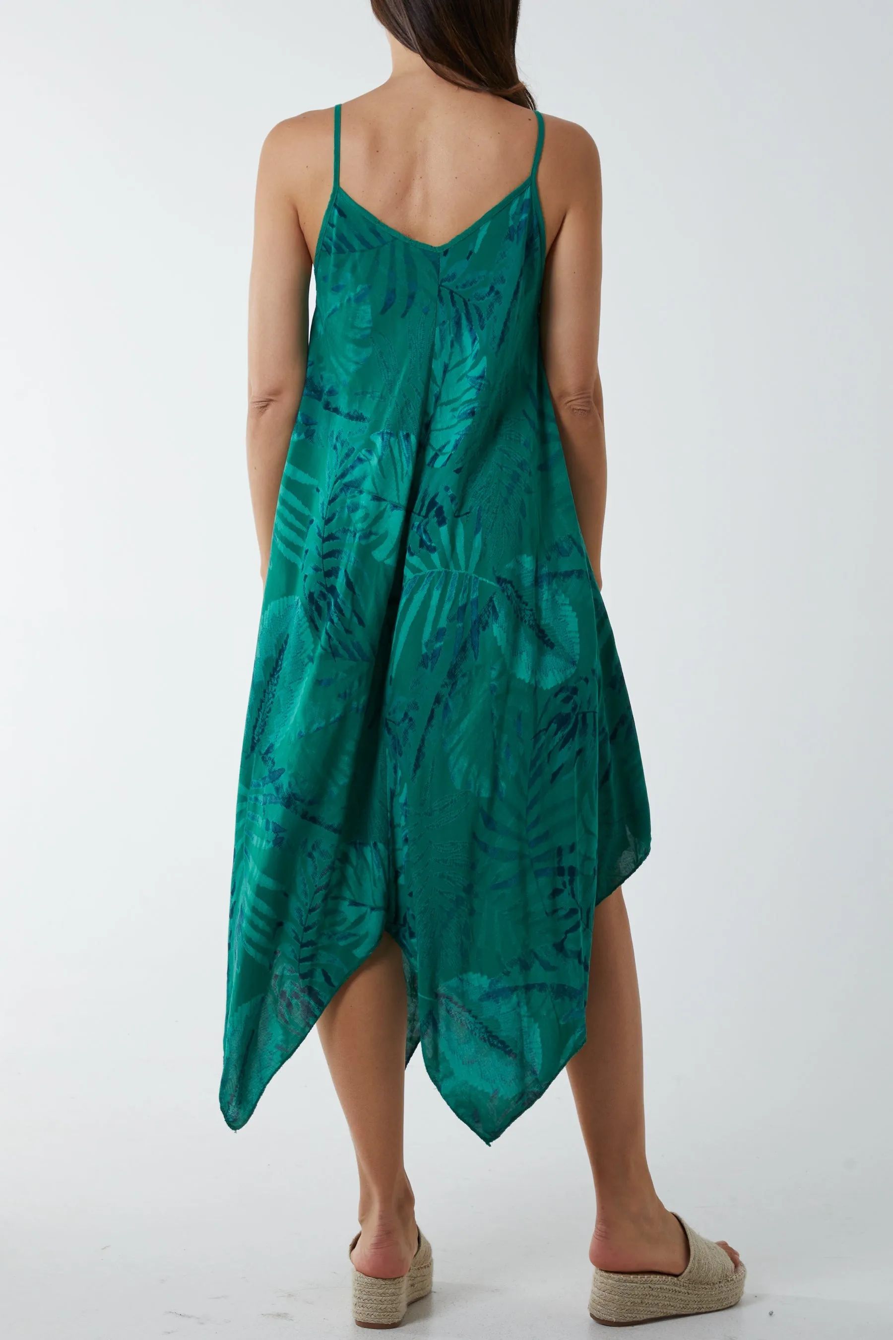 Palm Leaves Hanky Hem Dress