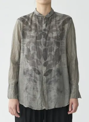 Pas de Calais Bundle Dye Cotton Silk Long Sleeve Blouse