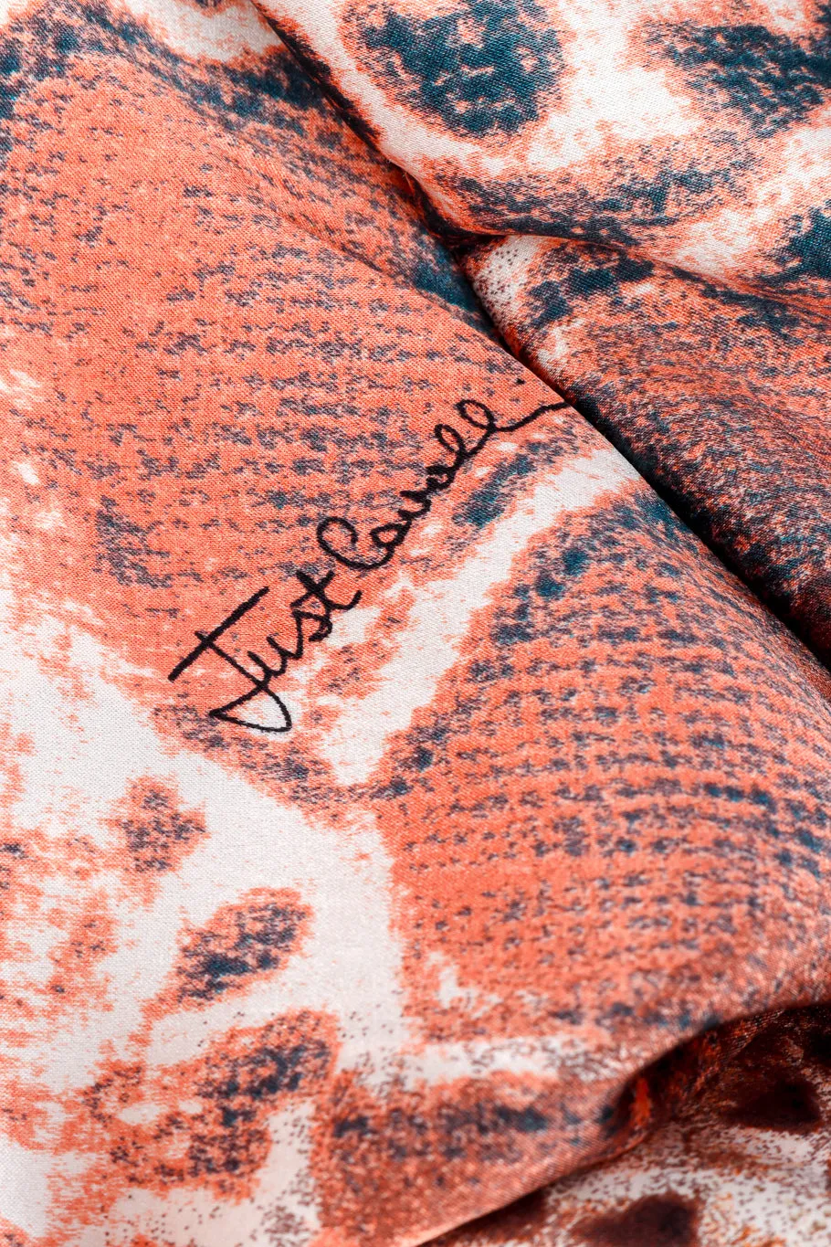 Patchwork Snake Print Silk Dress