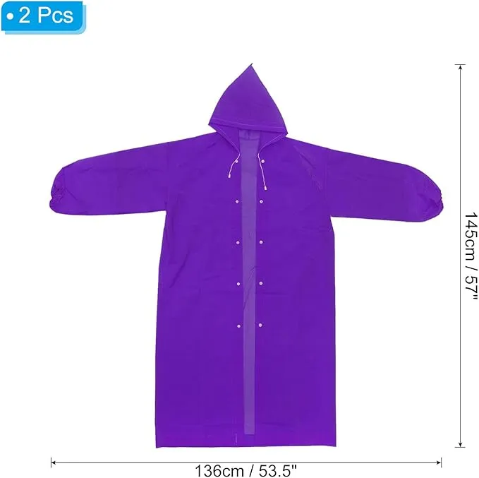 PATIKIL Rain Ponchos, Unisex Survival Raincoats, Reusable Thickened Impermeable Rain Jackets for Hiking Outdoor