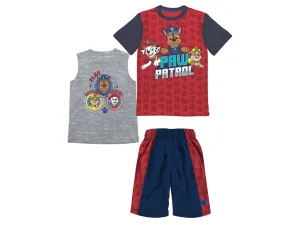 PAW Patrol Boys Toddler Tee and Short Outfit Kids 3PC Clothing Sets, 2T-7