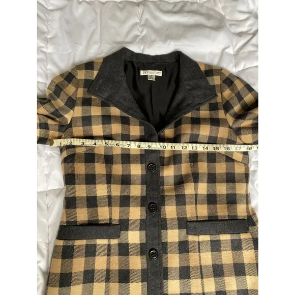 Pendleton 100% virgin wool grid plaid button up shacket Nwot size 6