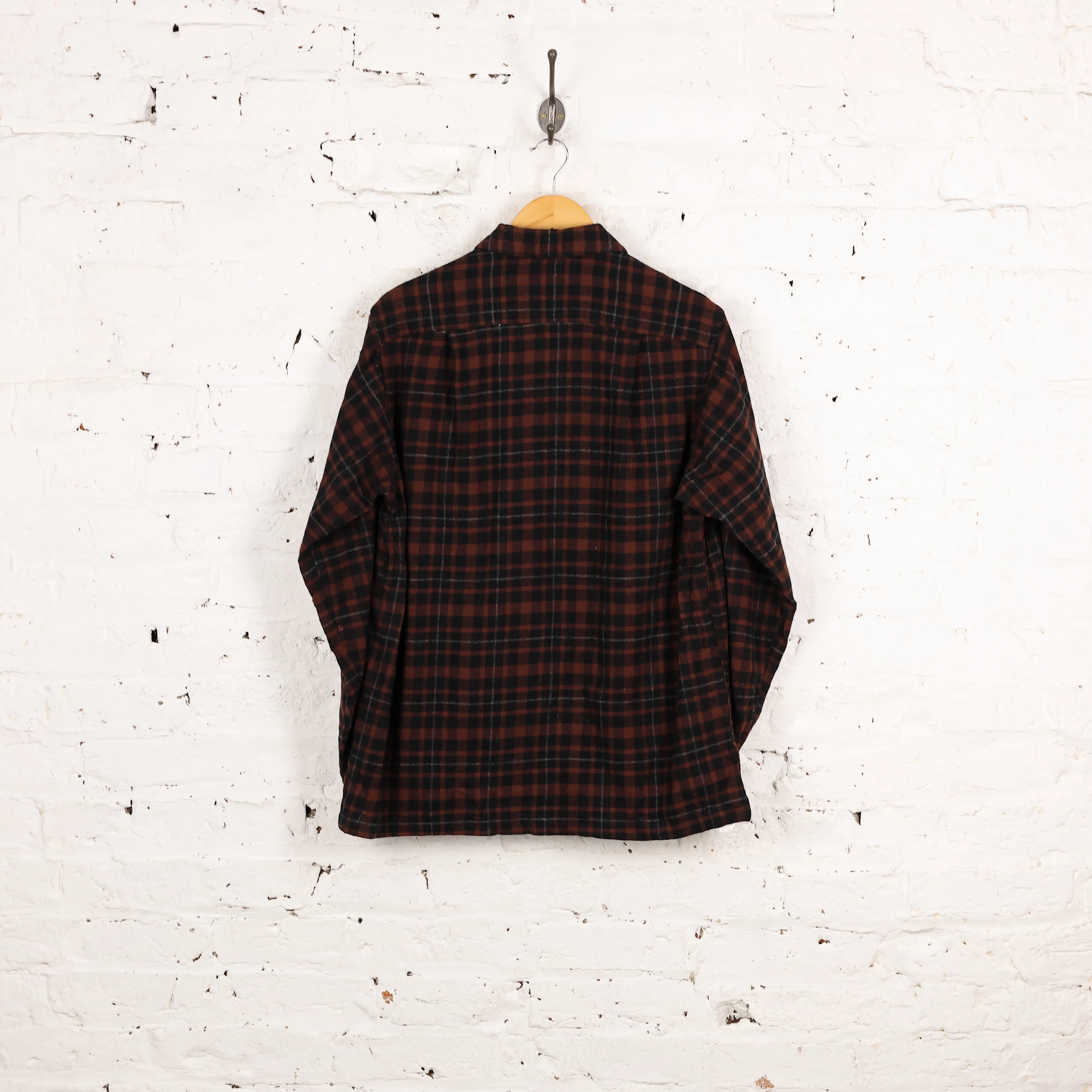 Pendleton Wool Check Shirt - Brown - M
