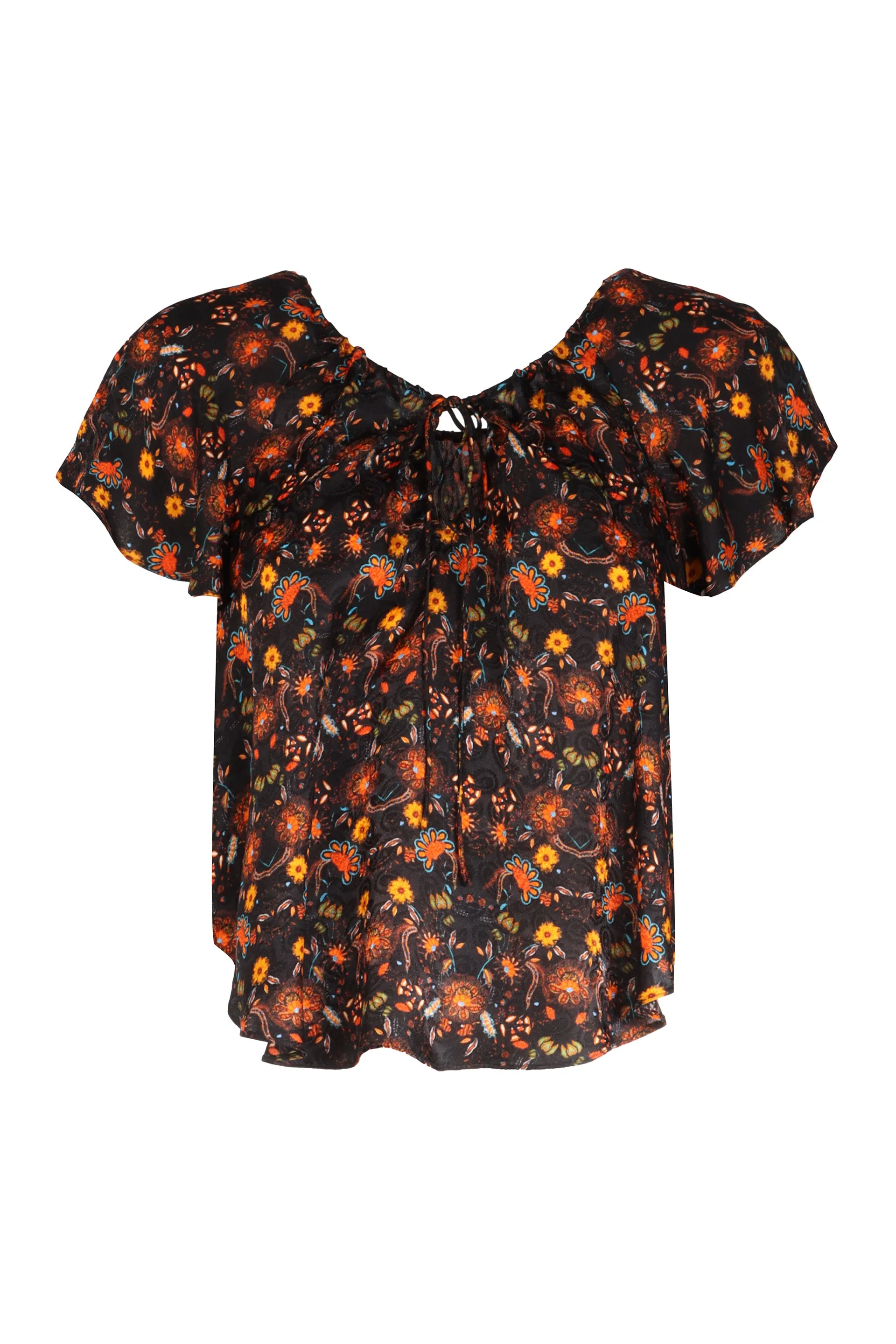 Penelope floral print silk top