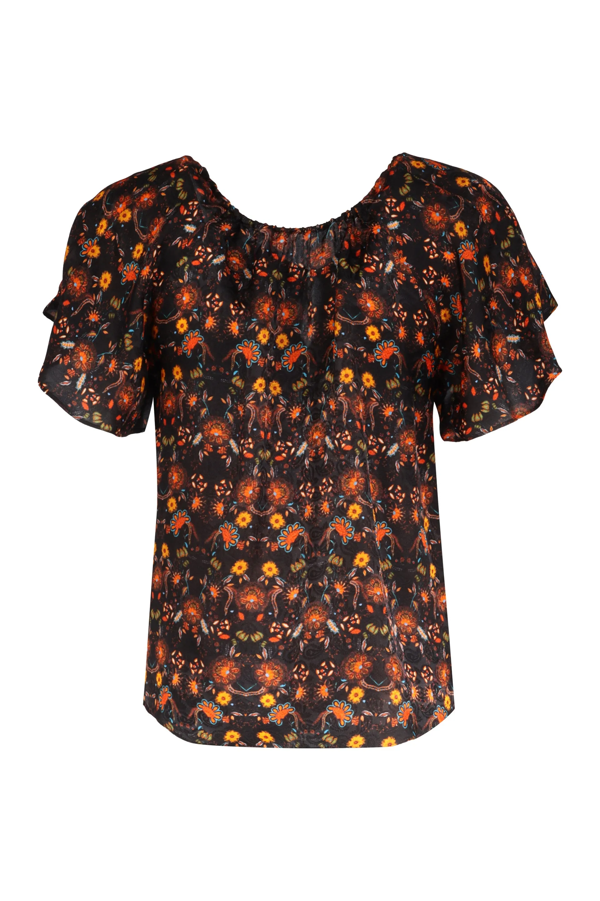 Penelope floral print silk top