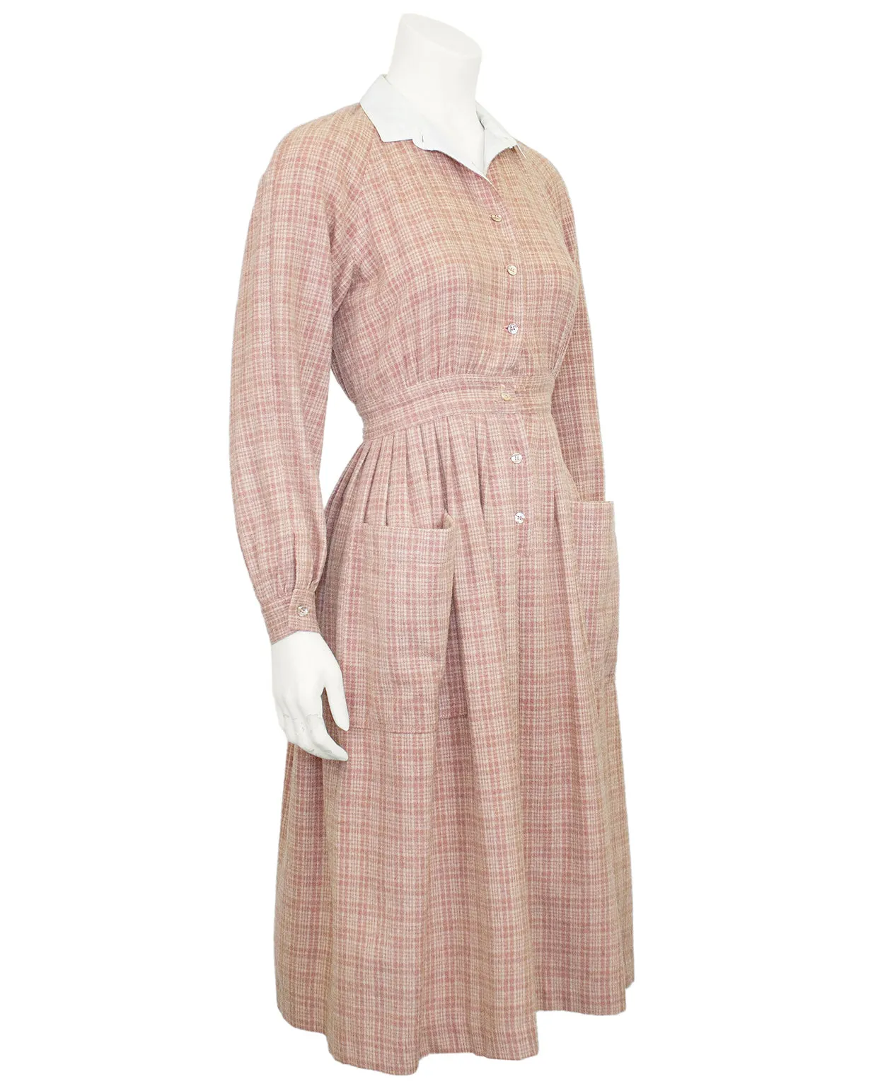 Pink Fiorucci Wool Shirtdress circa 1972