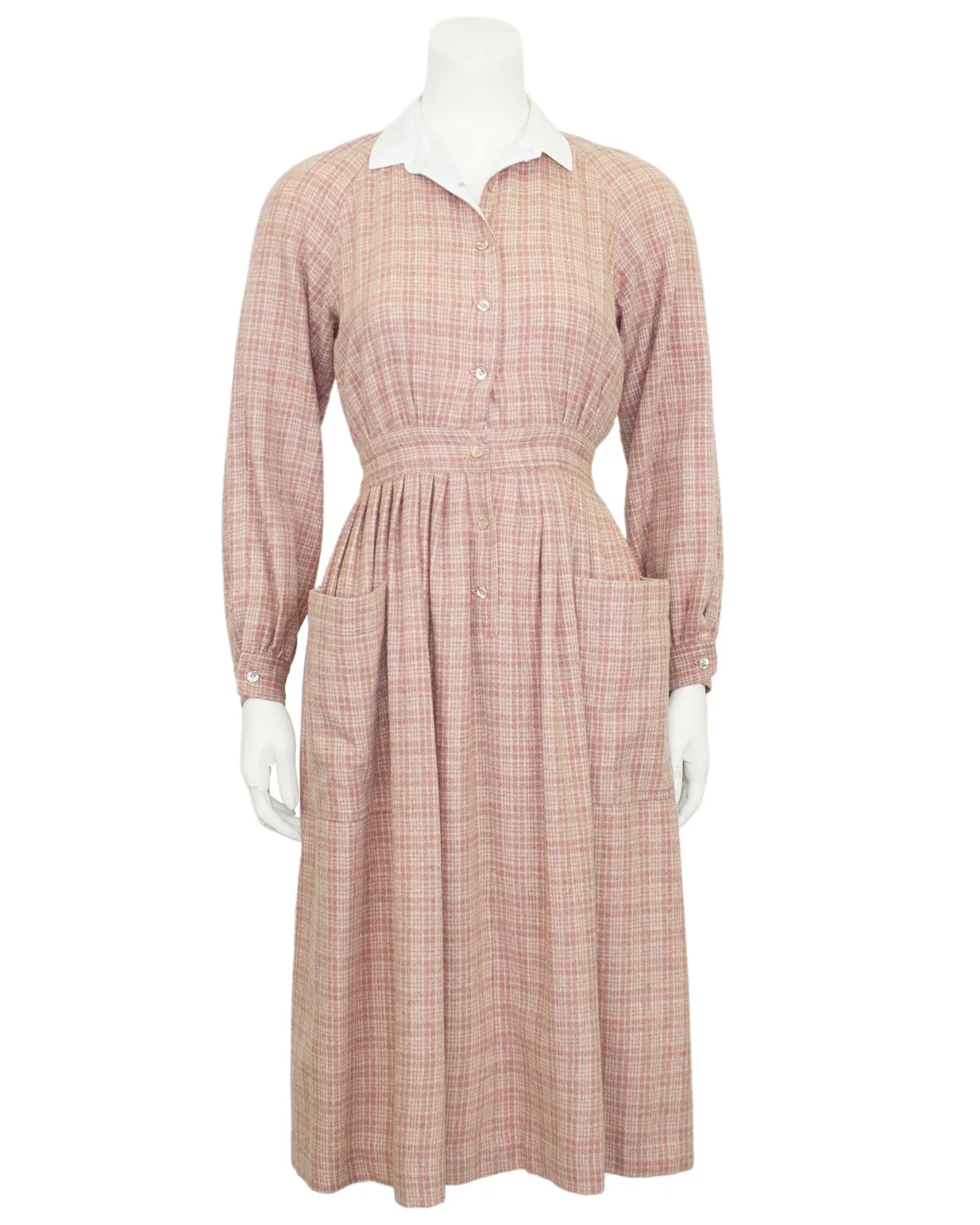 Pink Fiorucci Wool Shirtdress circa 1972
