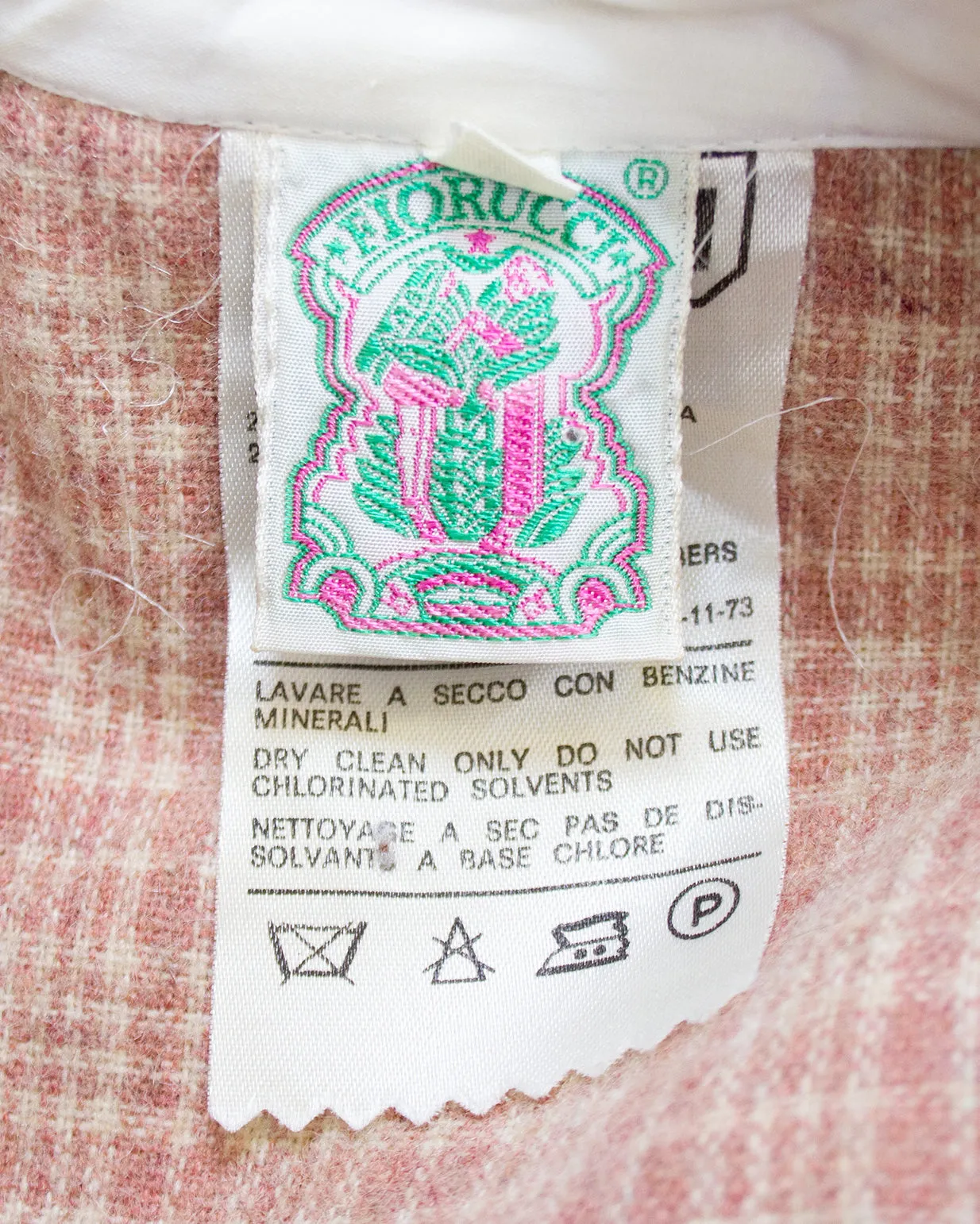 Pink Fiorucci Wool Shirtdress circa 1972