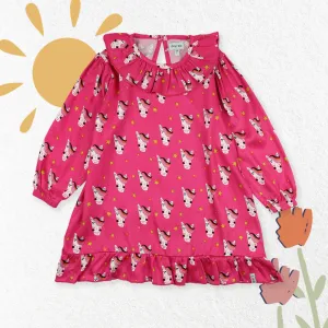 Pink Horse Print Dress