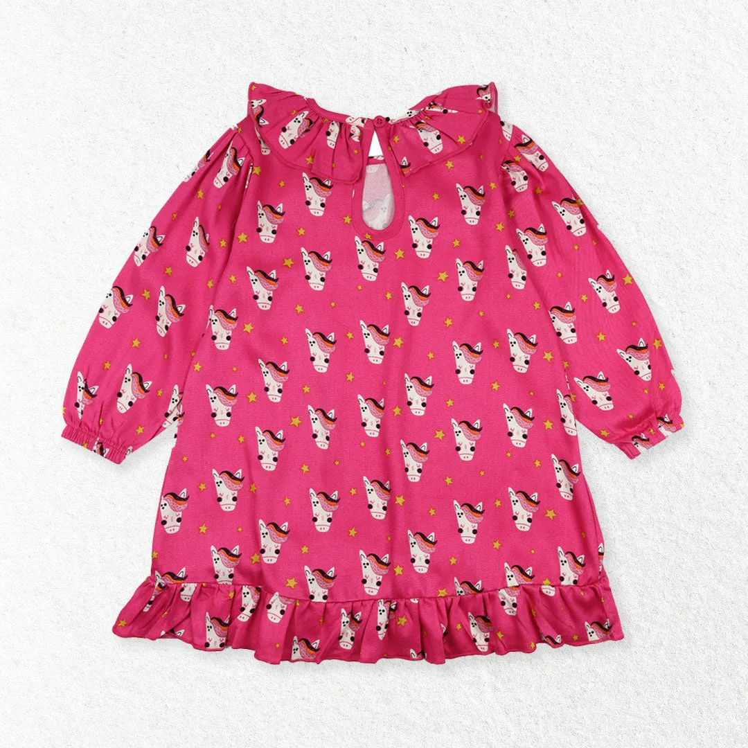 Pink Horse Print Dress