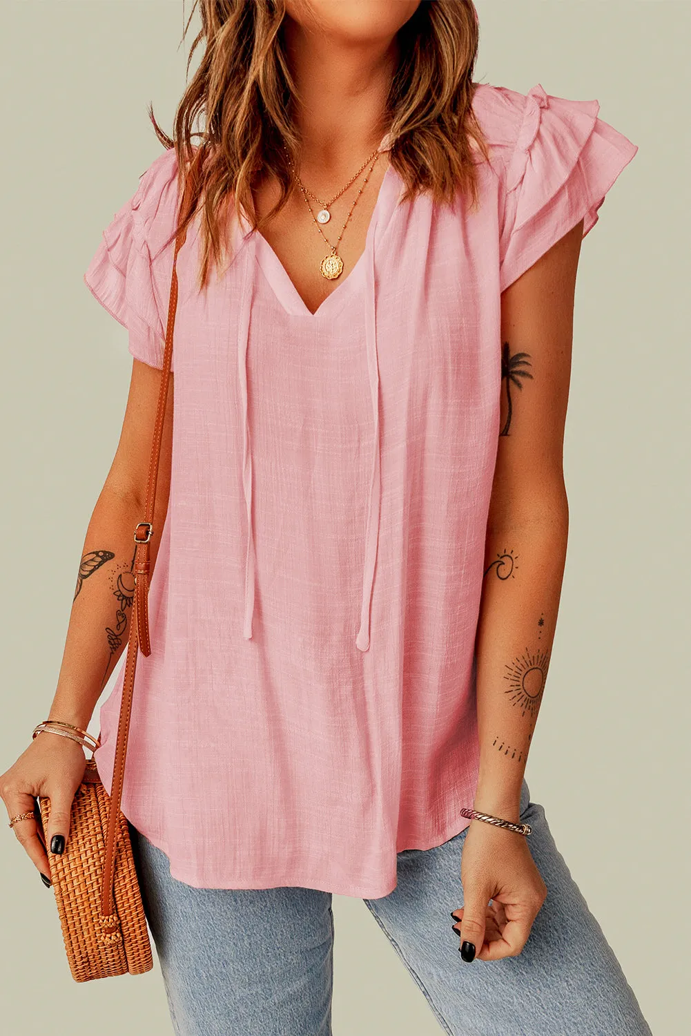 Pink Short Sleeve Top