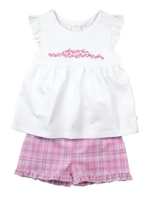Pink / White Check Shortie Pyjamas