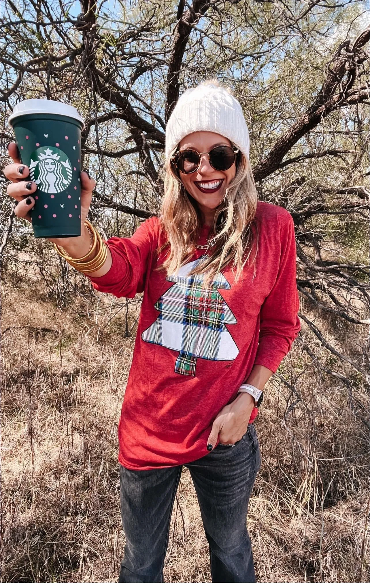 Plaid Christmas Tree Long Sleeve