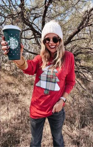 Plaid Christmas Tree Long Sleeve