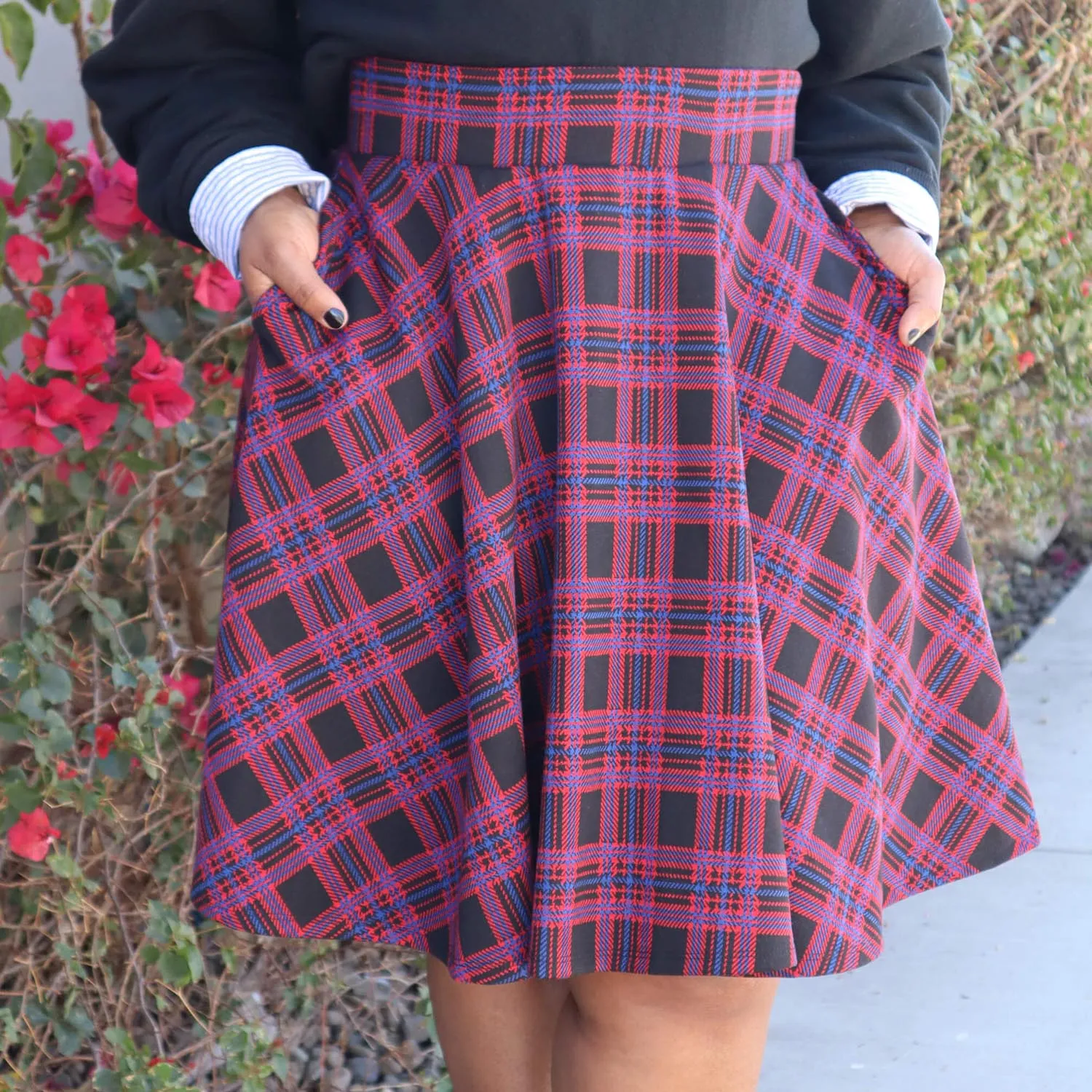 Plaid Flare Skirt - Ember (V2)