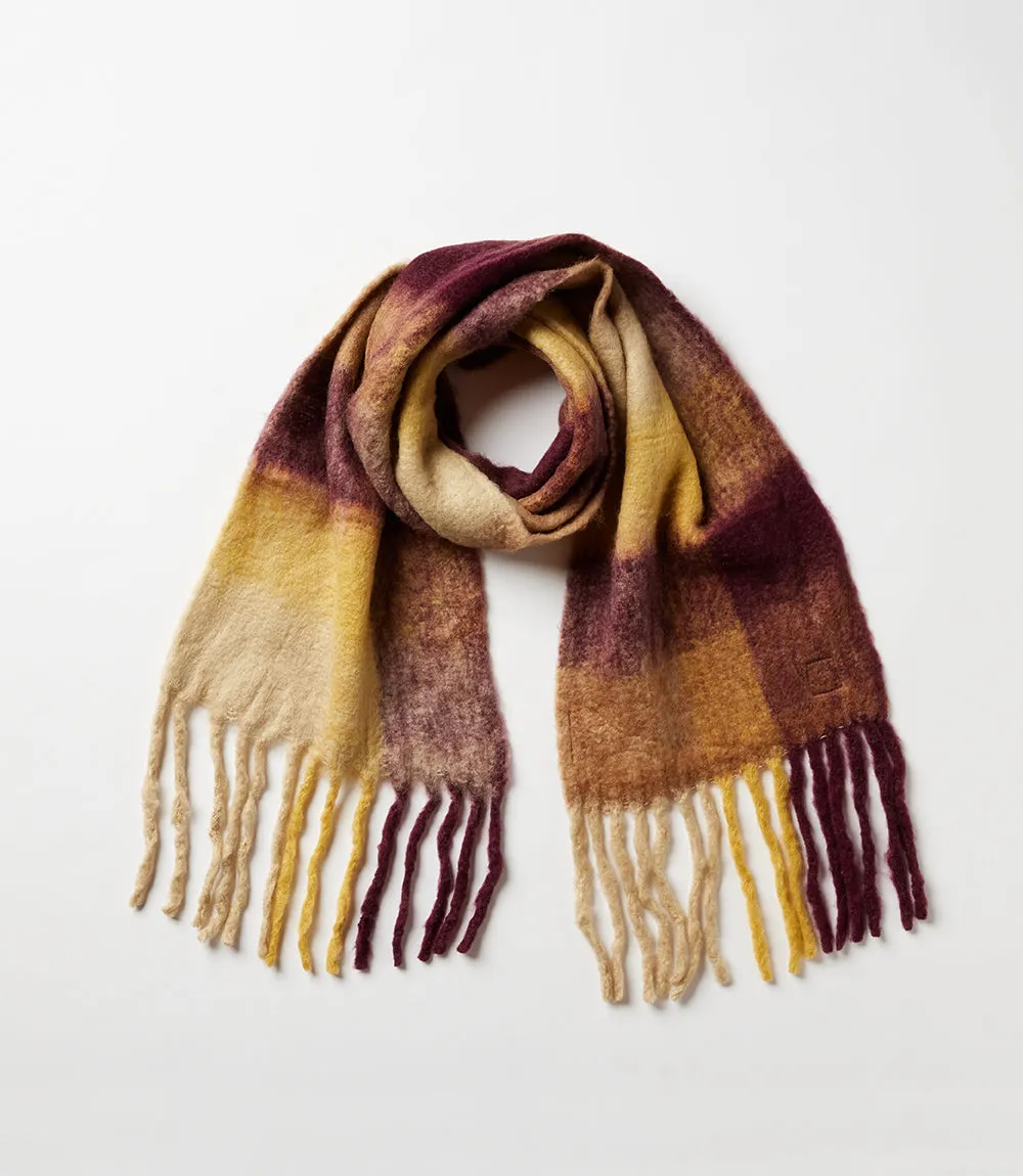 Plaid Fringe Scarf