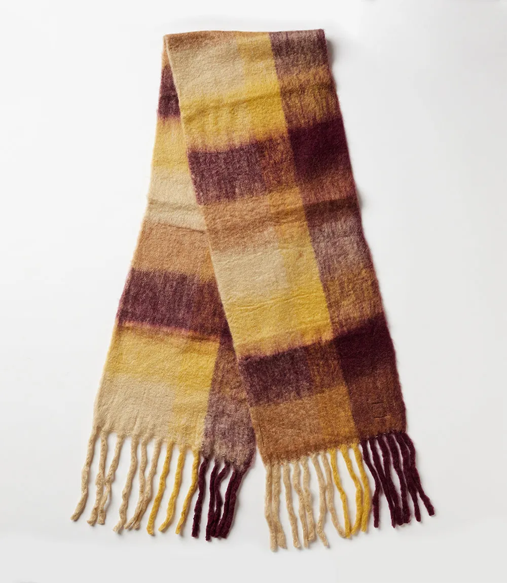 Plaid Fringe Scarf
