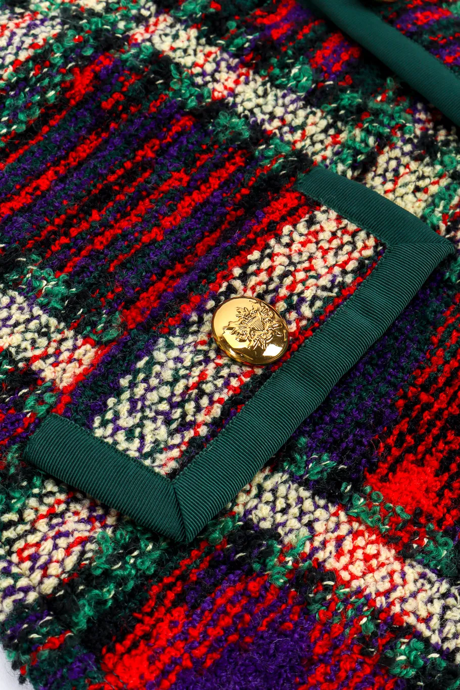 Plaid Knit Jacket