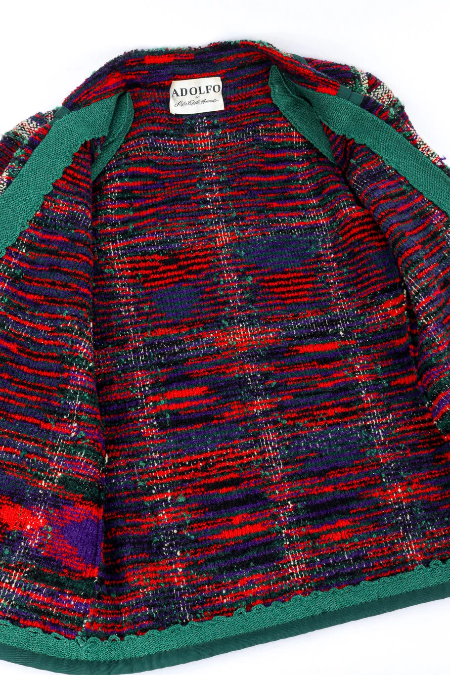 Plaid Knit Jacket