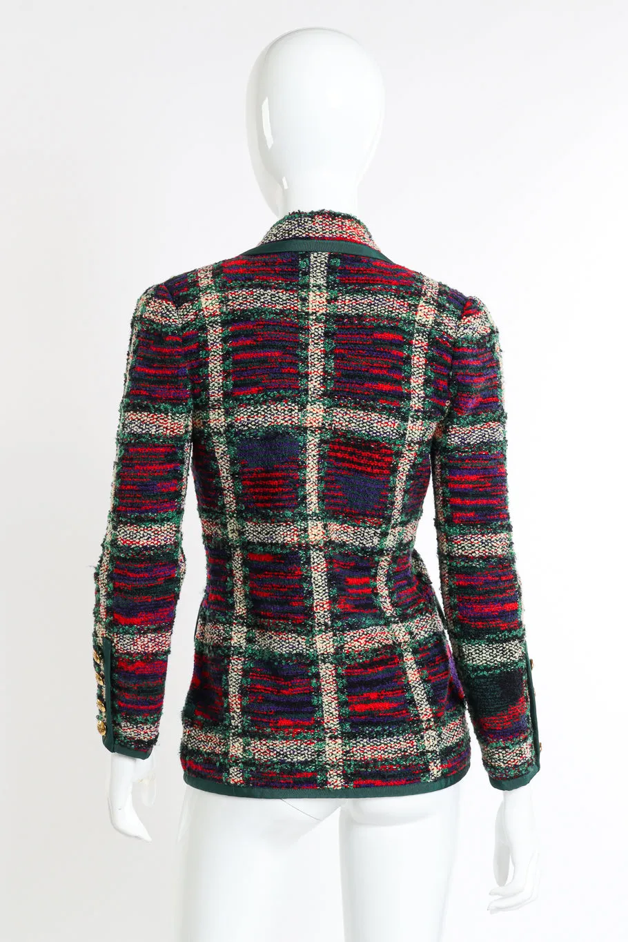Plaid Knit Jacket