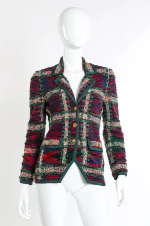 Plaid Knit Jacket