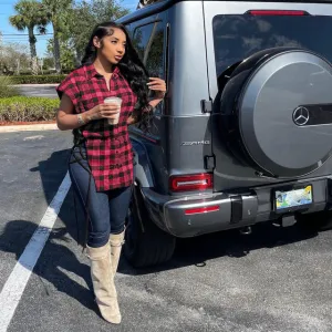 Plaid Lace Up Side Hollow Out Sexy Shirt