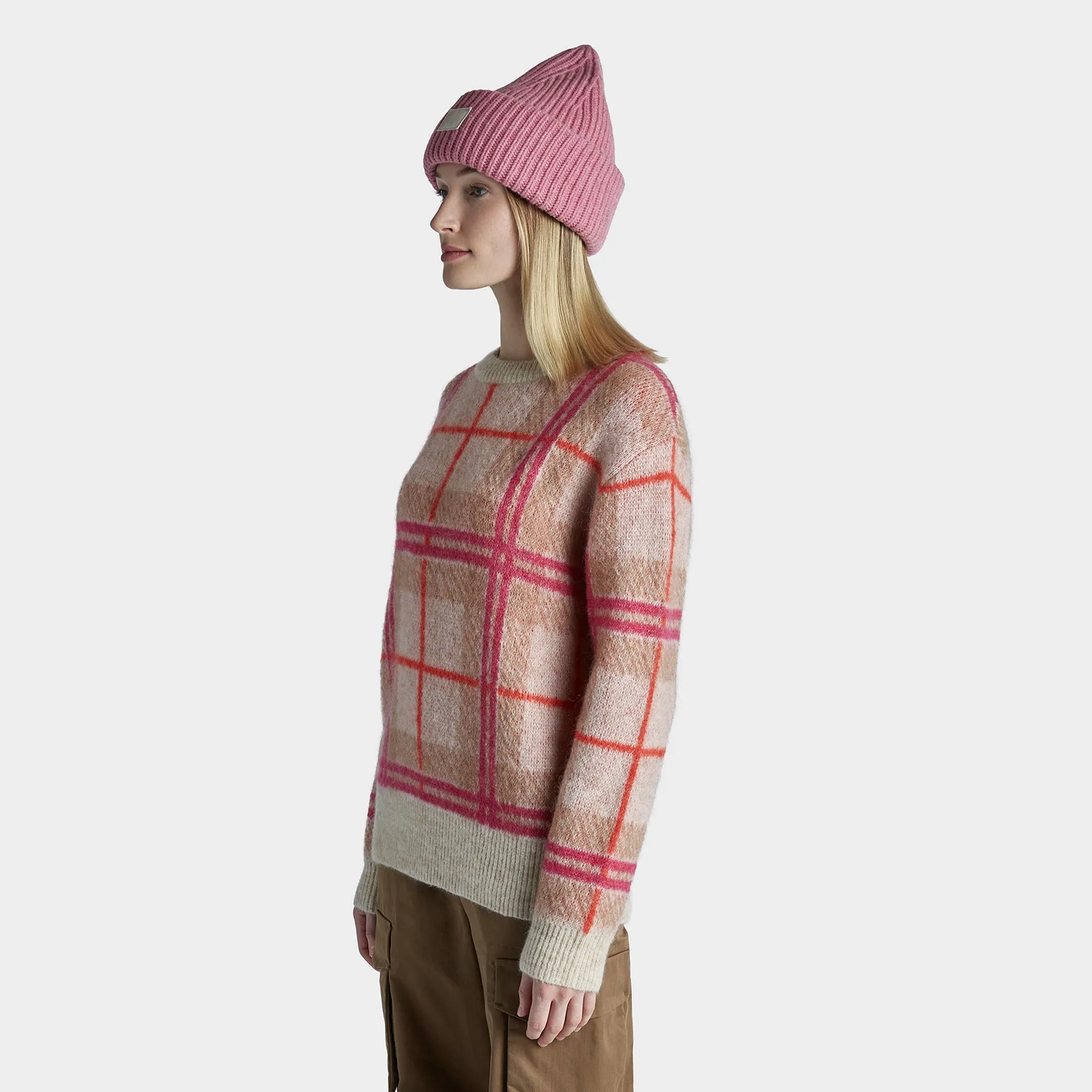 Plaid Mohair Sweater