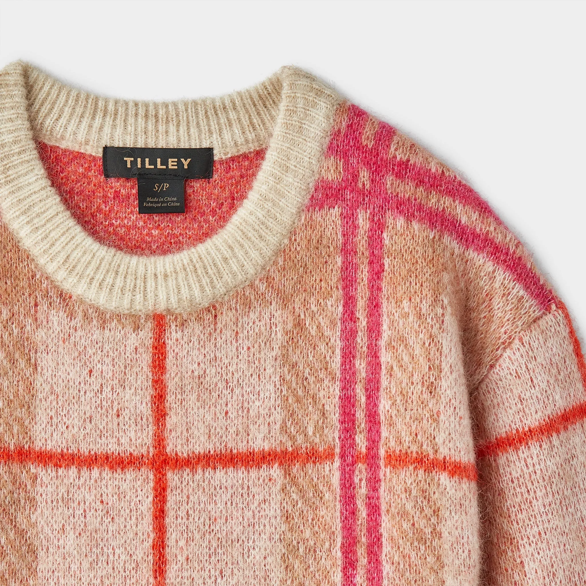 Plaid Mohair Sweater