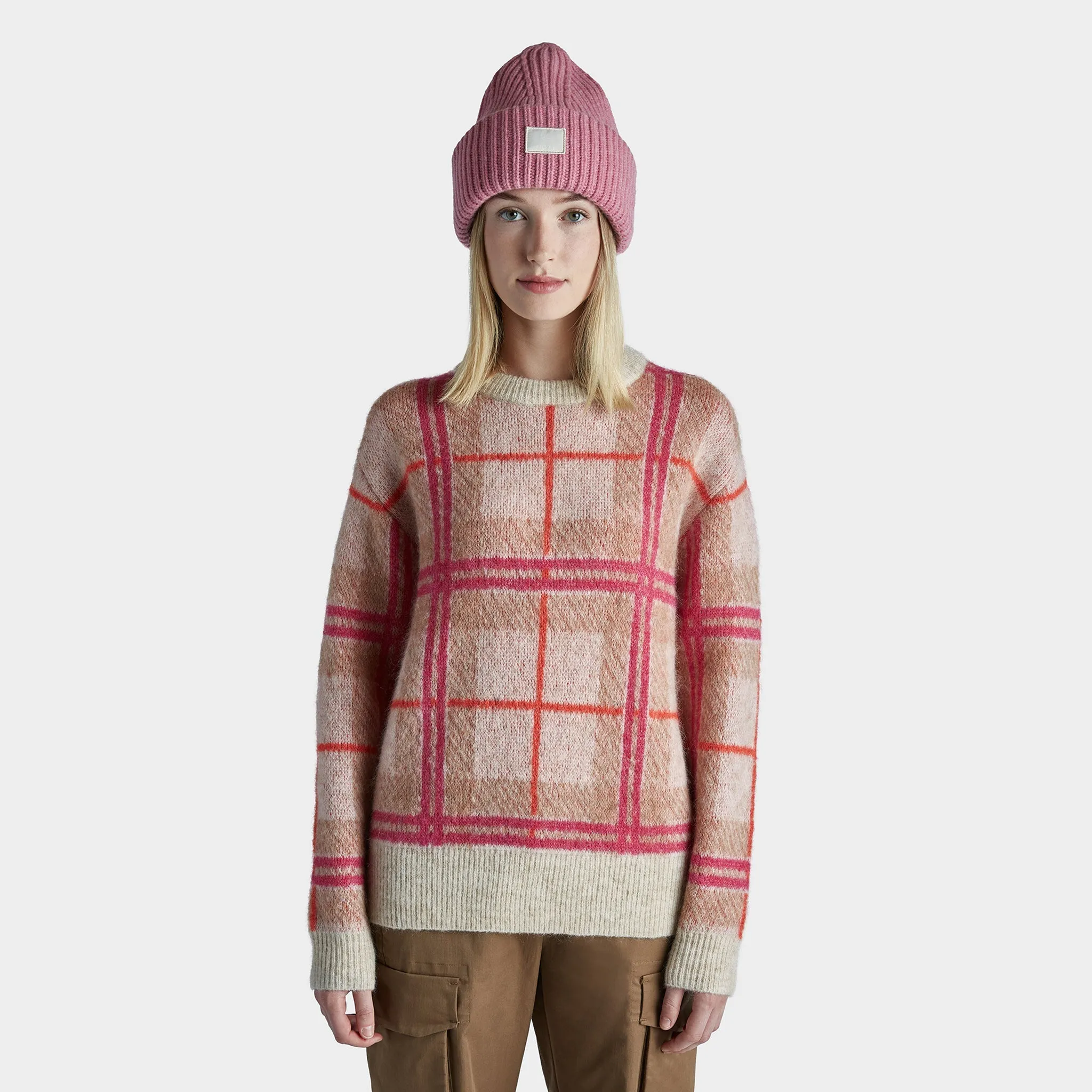 Plaid Mohair Sweater