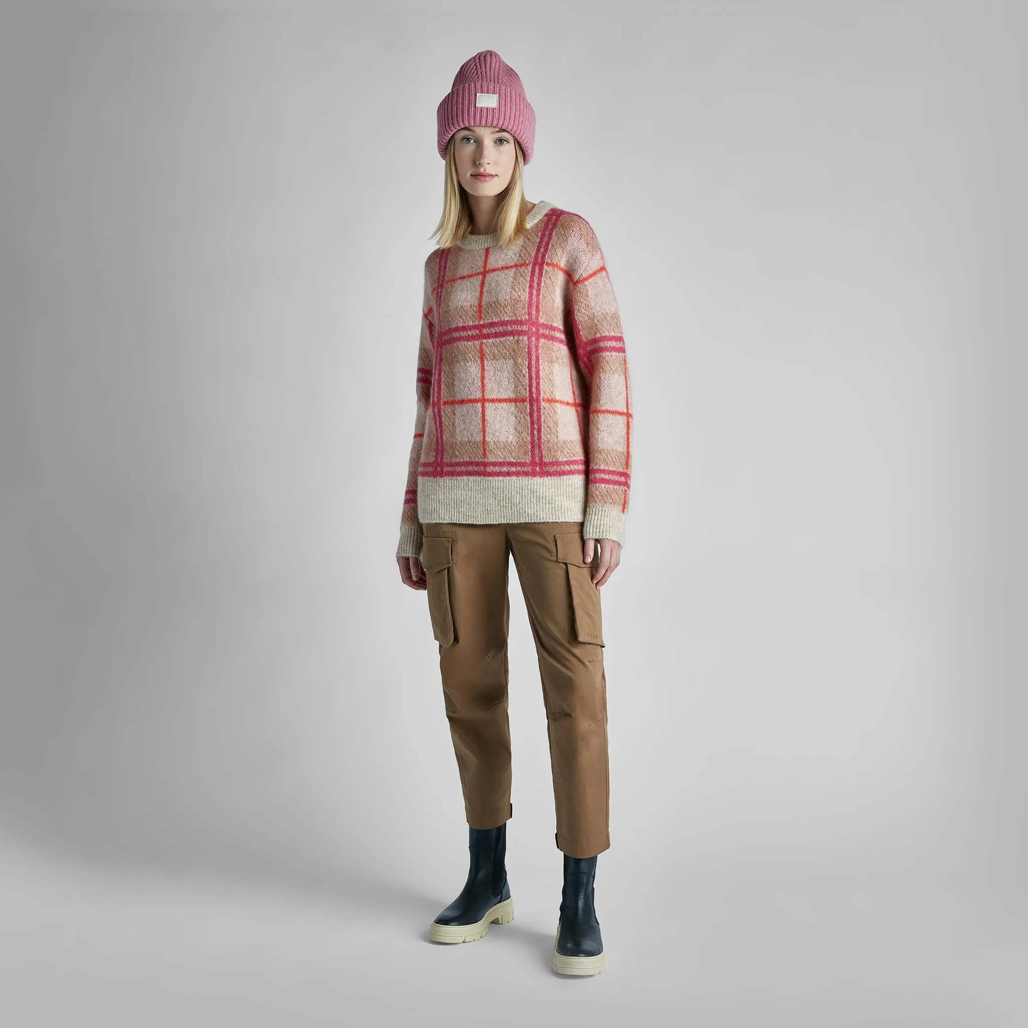 Plaid Mohair Sweater