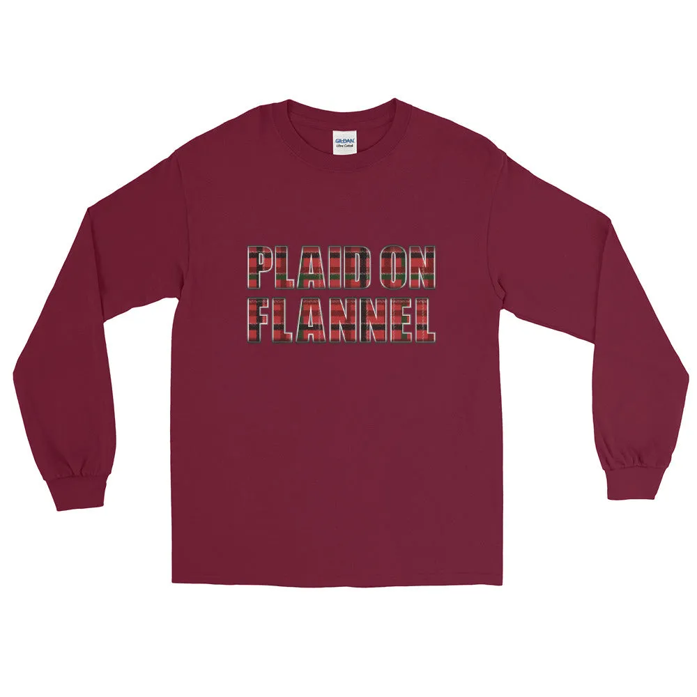 Plaid On Flannel Long Sleeve Shirt